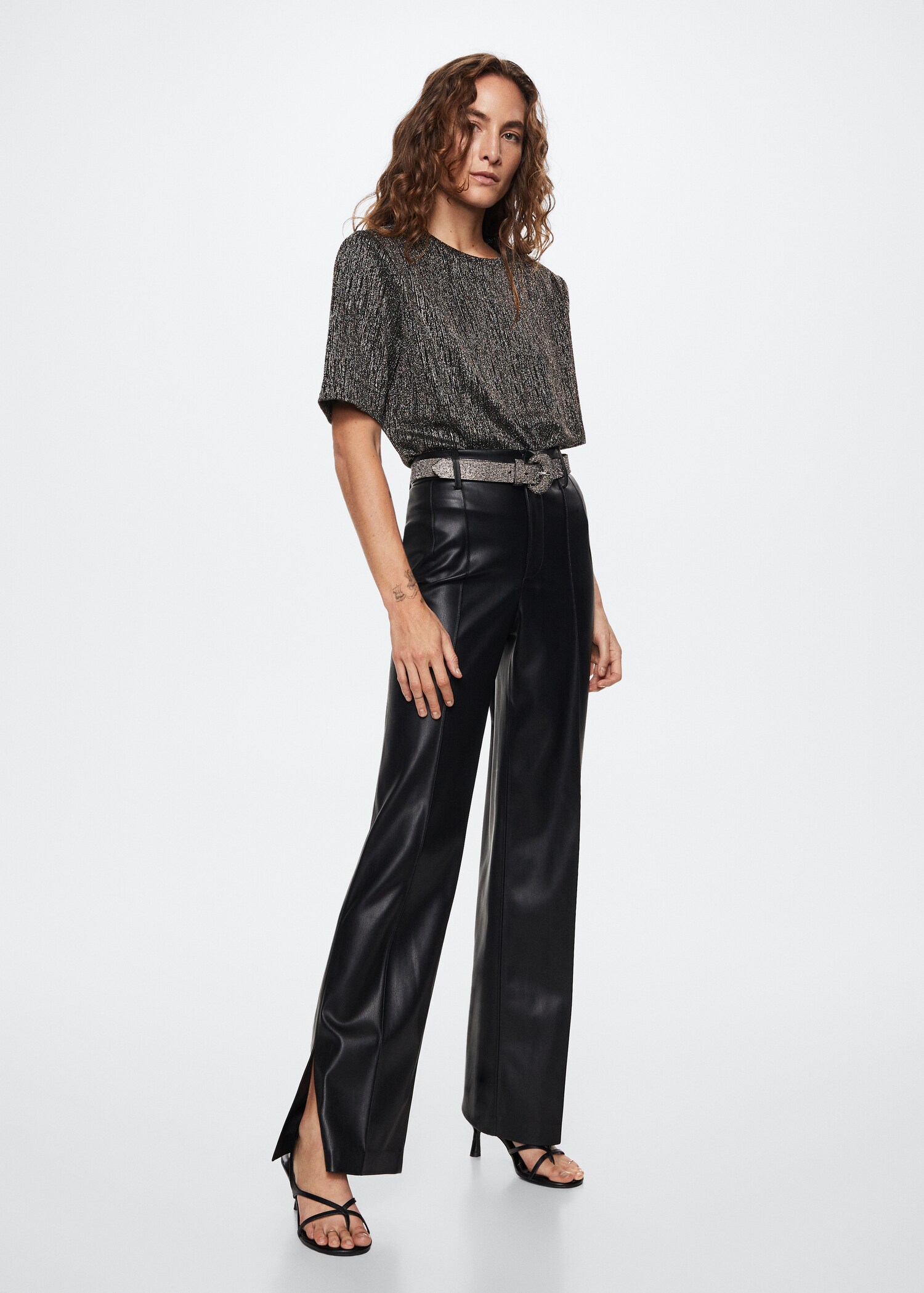 Lurex knitted t-shirt - General plane