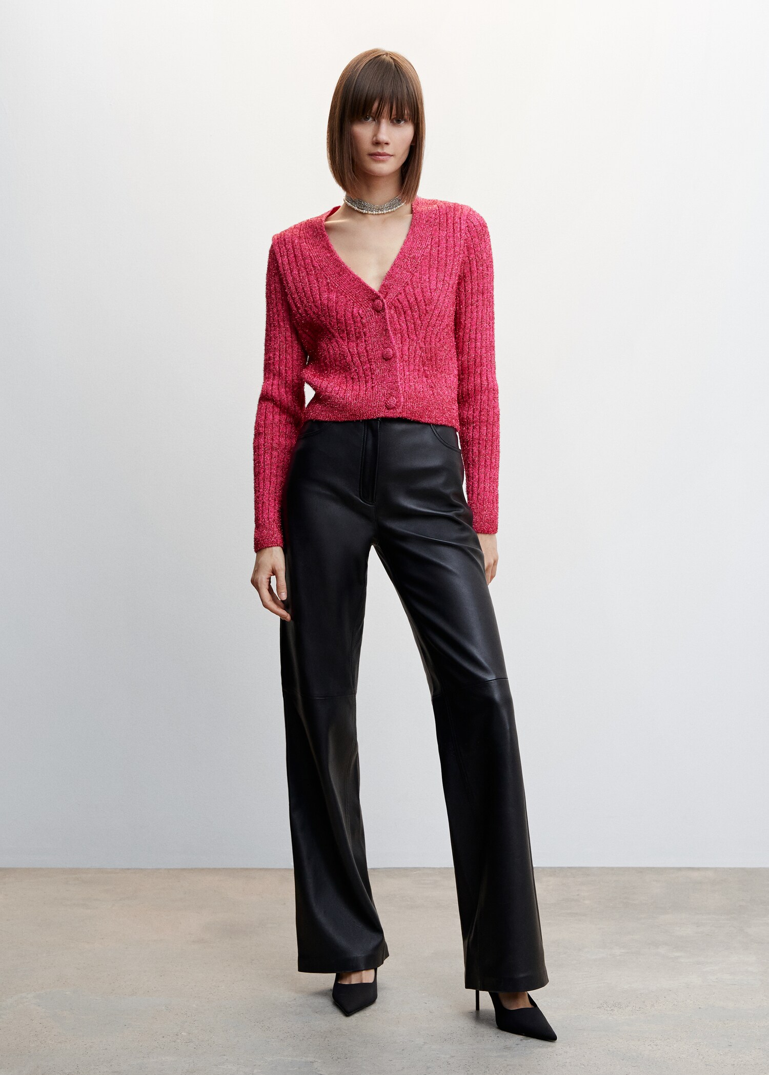 Lurex-Cardigan mit Knöpfen - Allgemeine Ansicht