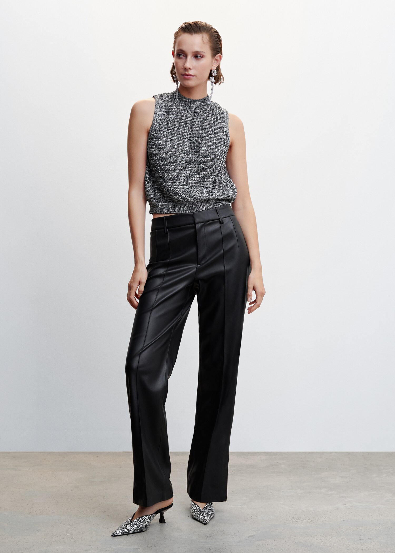 Top din tricot lurex - Plan general