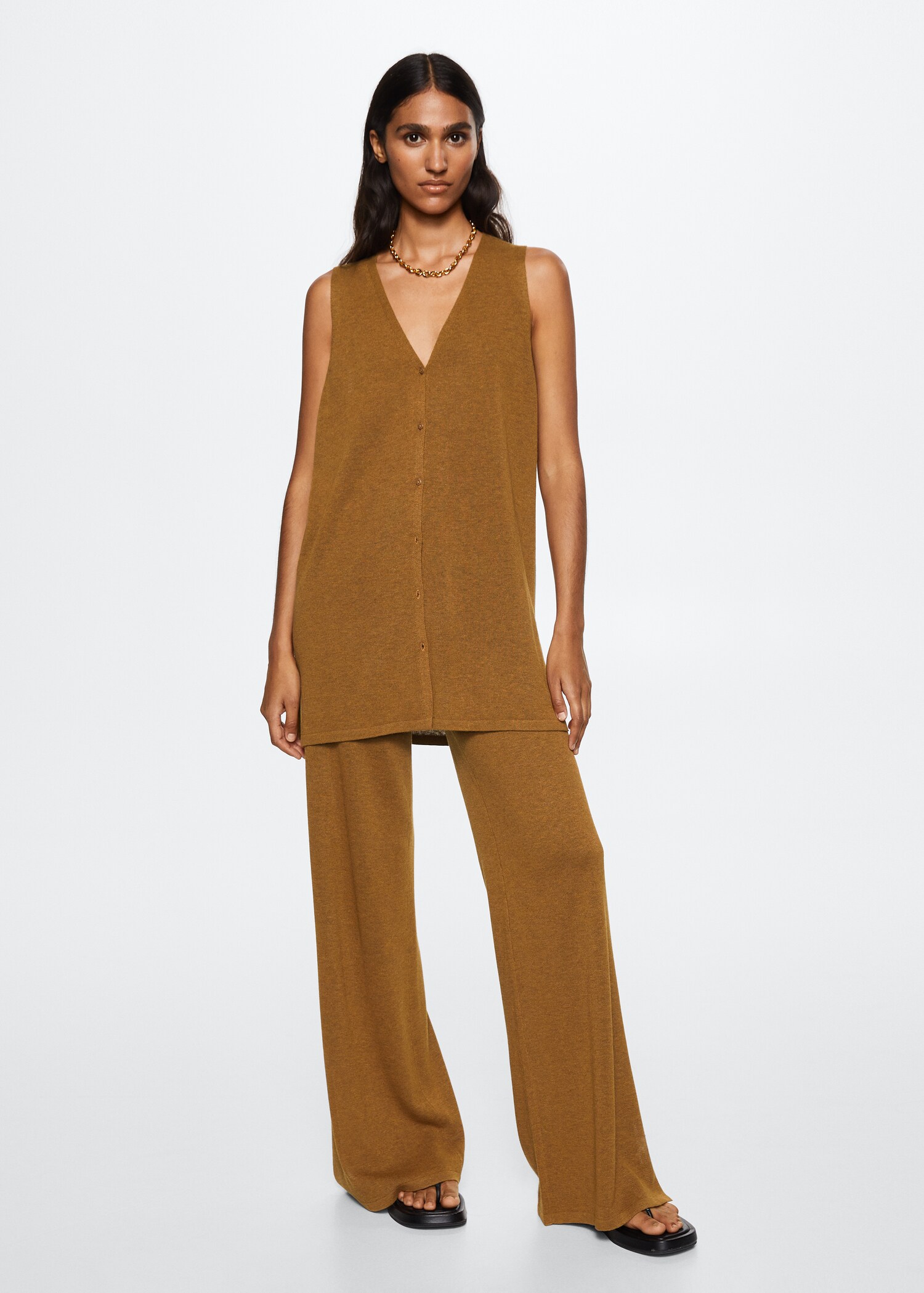 Cárdigan punto fino oversize - Plano general