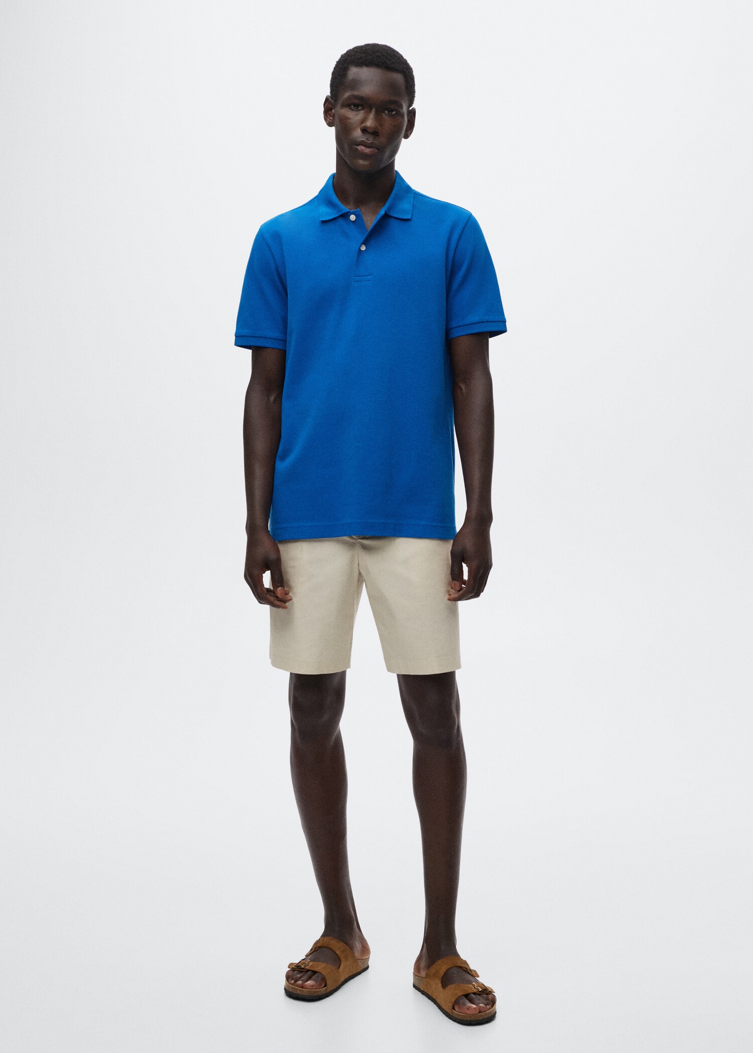 Cotton piqué polo shirt - General plane