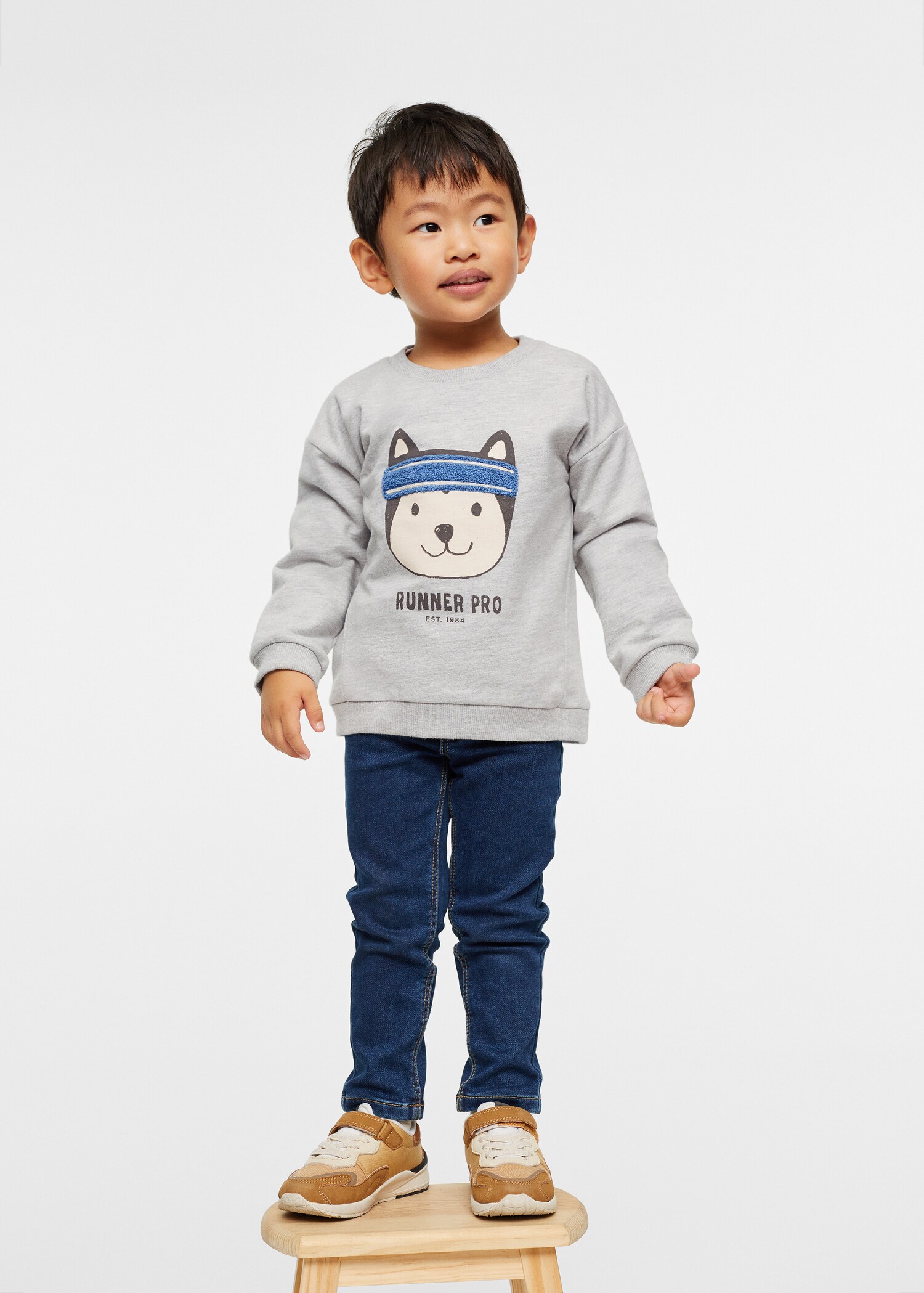 Cotton-blend printed sweatshirt - General plane