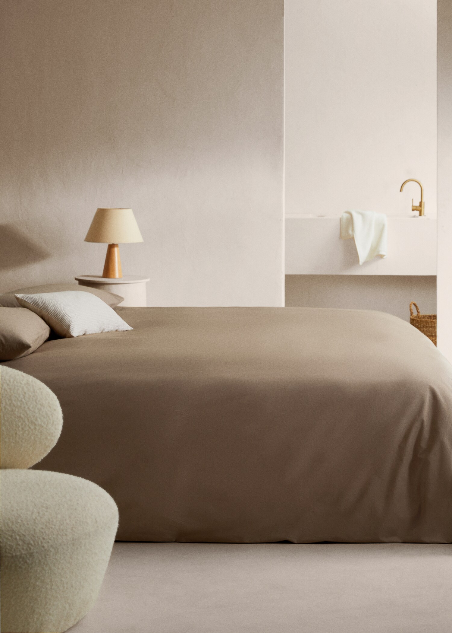Funda nórdica algodón percal (300 hilos) cama 90cm - Plano general