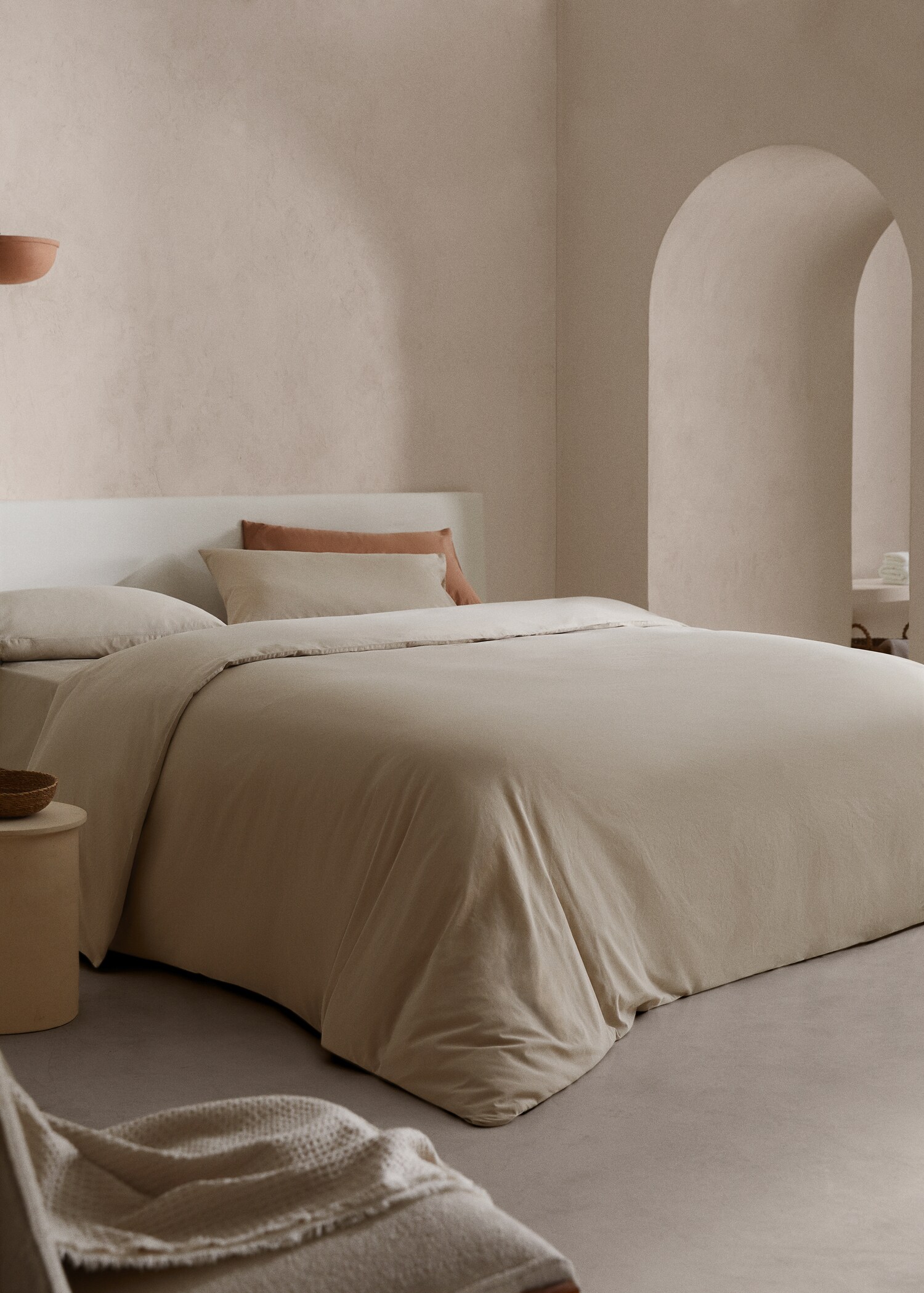 Bettbezug aus gewaschener Baumwolle für 135/140 cm Bett - Allgemeine Ansicht