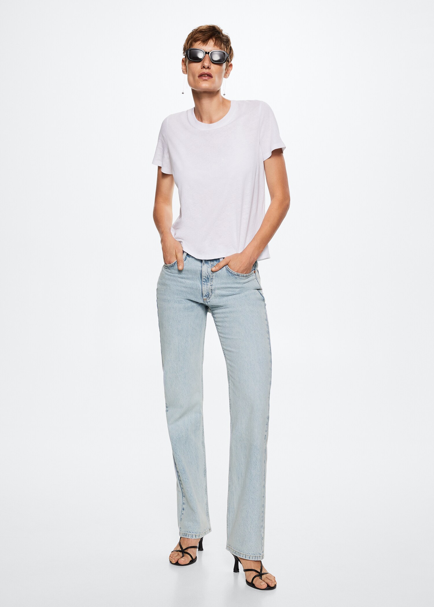 Mid-rise straight jeans - General plane