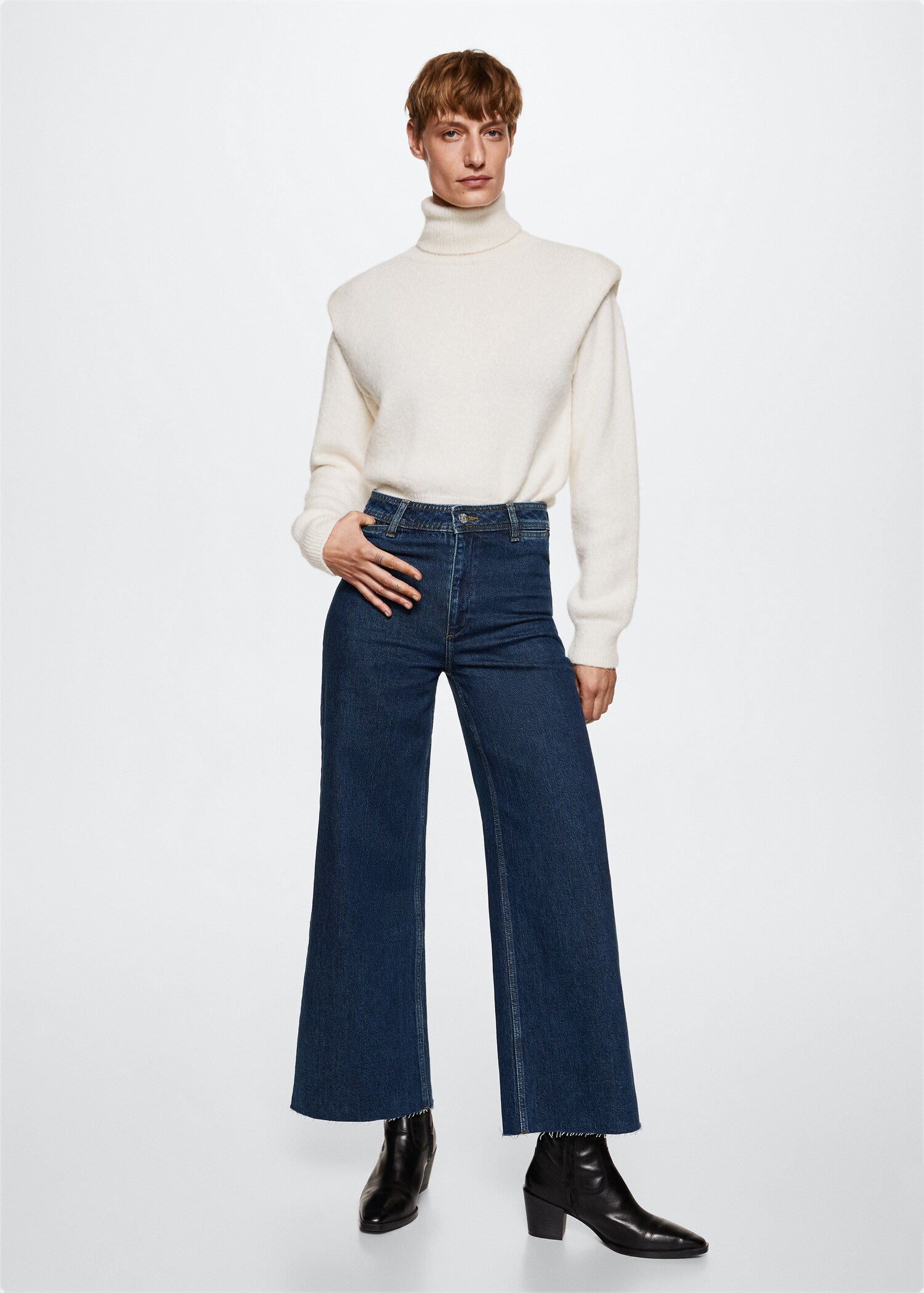 Culotte-Jeans mit hohem Bund - Allgemeine Ansicht