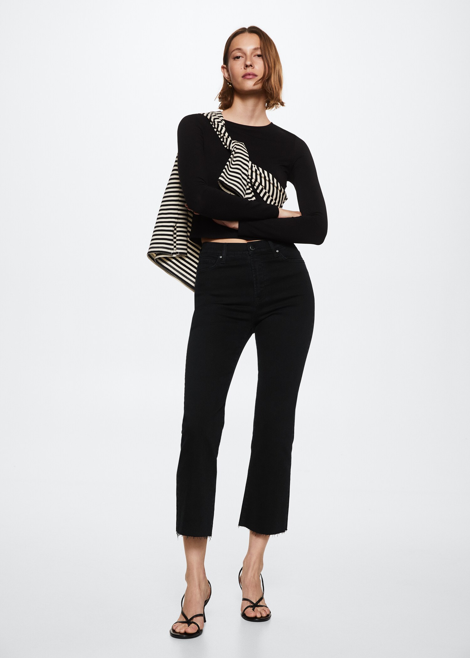 High-waist bootcut jeans - General plane
