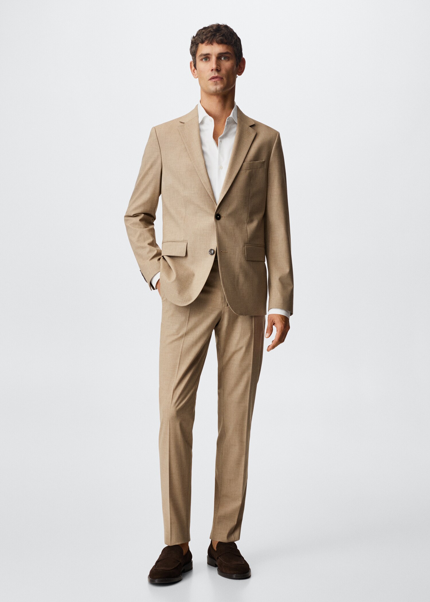 Slim fit cotton suit shirt - General plane
