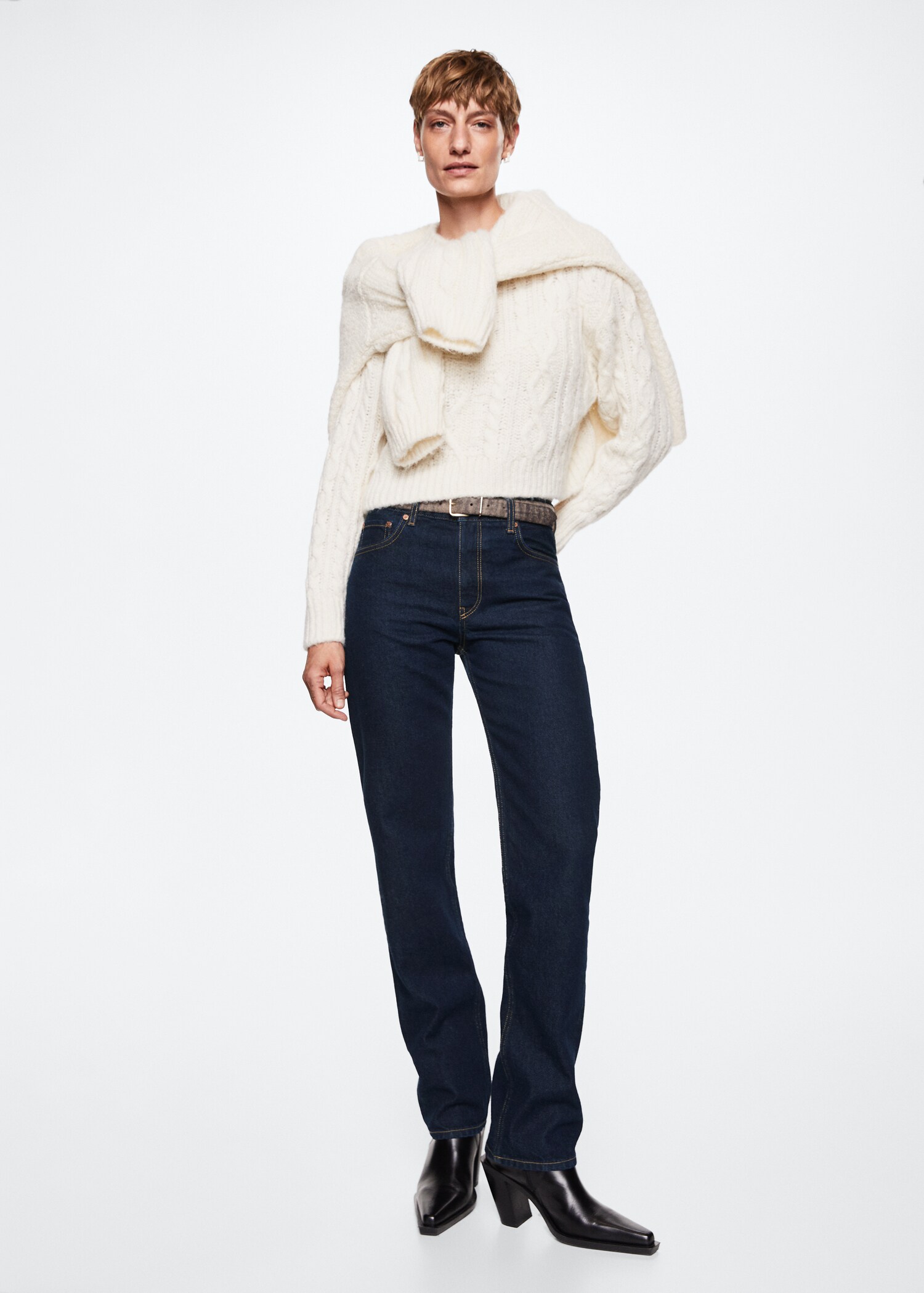 Mid-rise straight jeans - General plane
