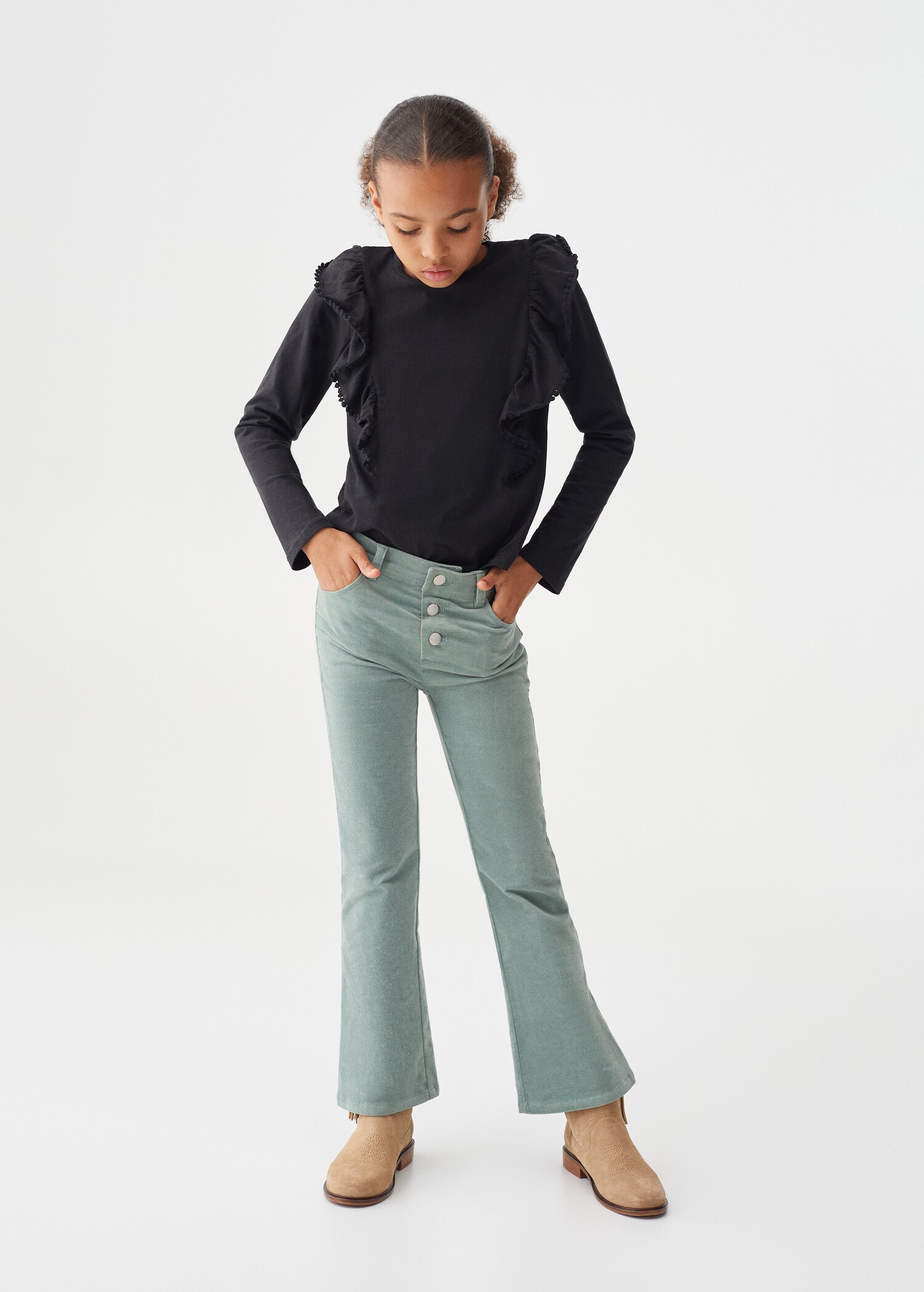 Frills cotton t-shirt - General plane