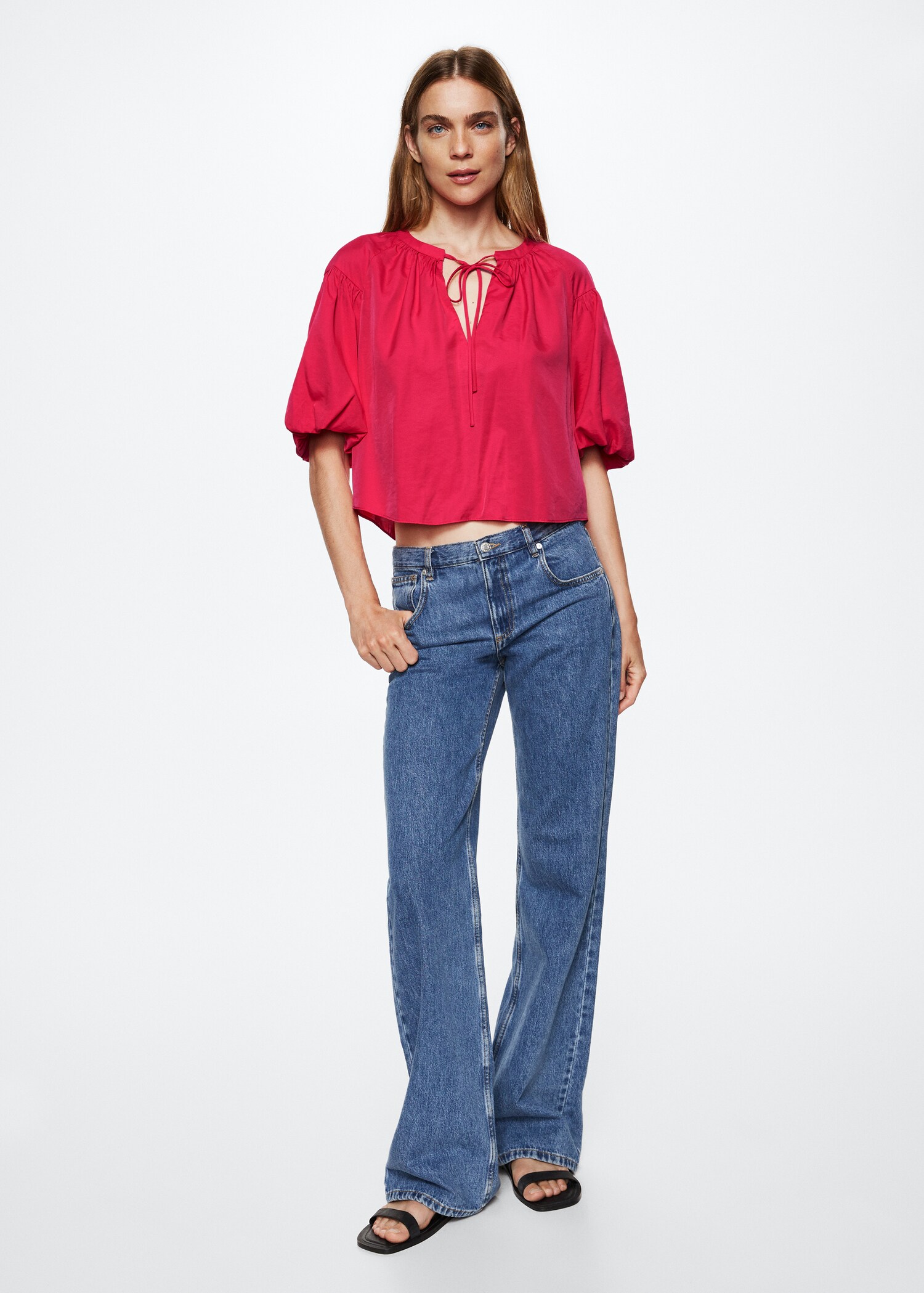 Lace flowy blouse - General plane