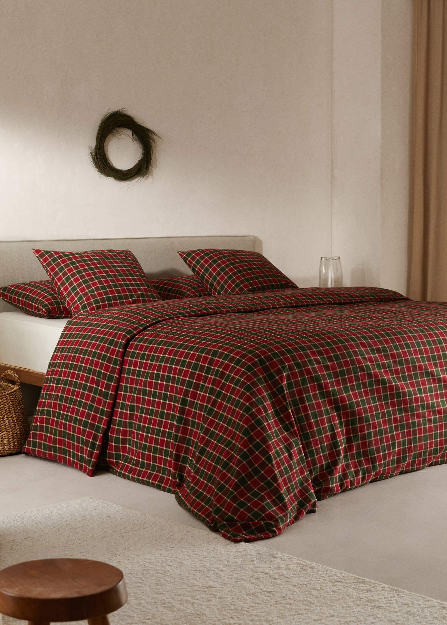 Flannel duvet cover superking bed - General plane