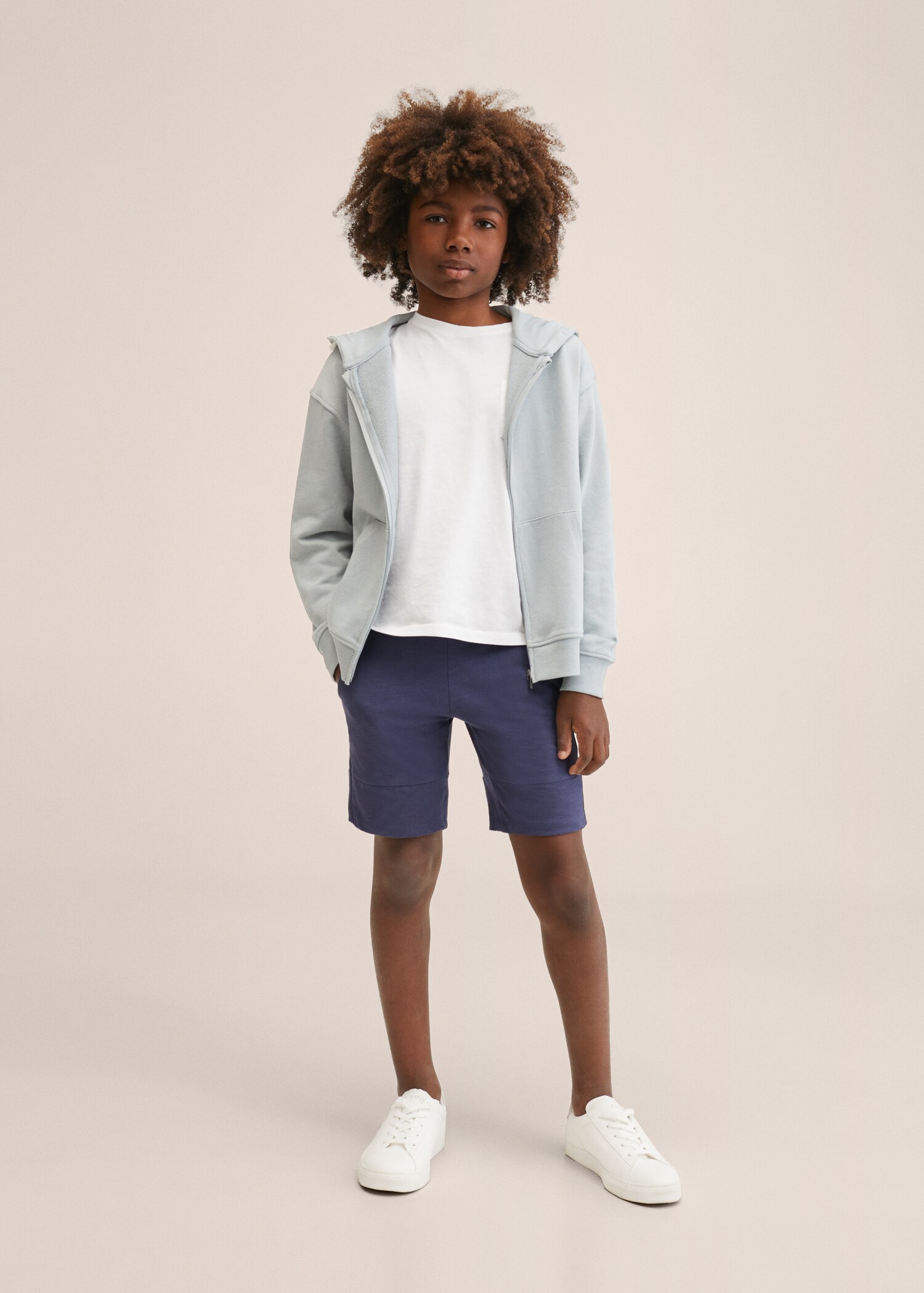 Jogger cotton Bermuda shorts - General plane
