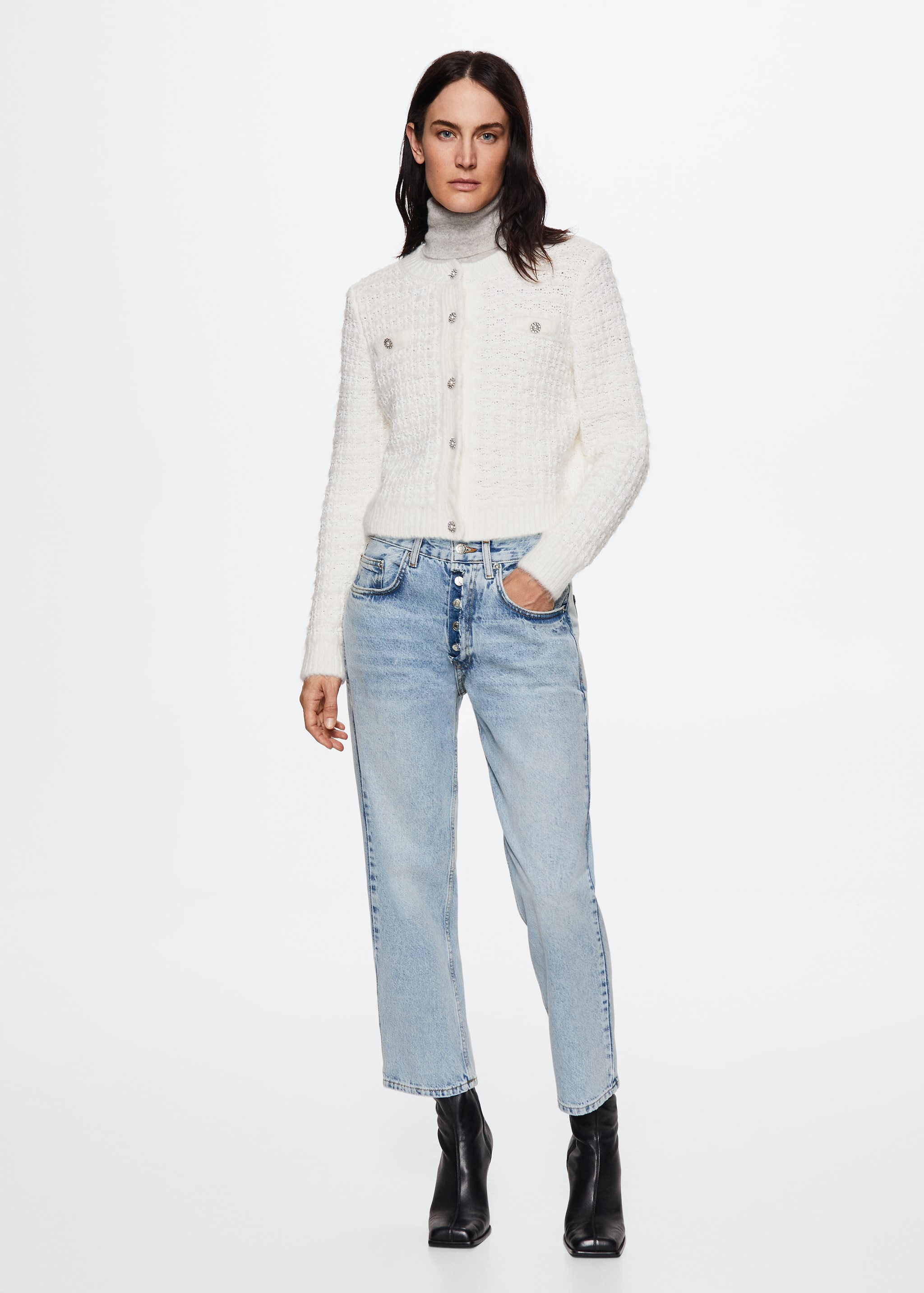 Straight-fit cropped jeans - General plane