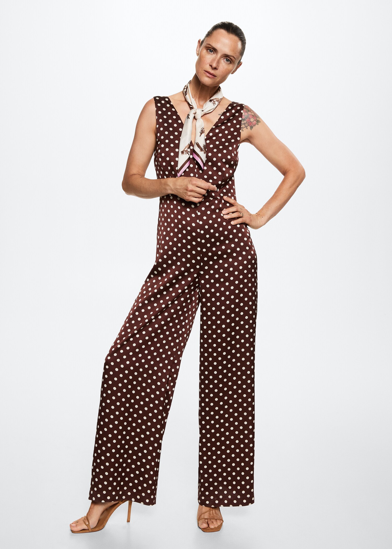 Polka-dot print jumpsuit - General plane