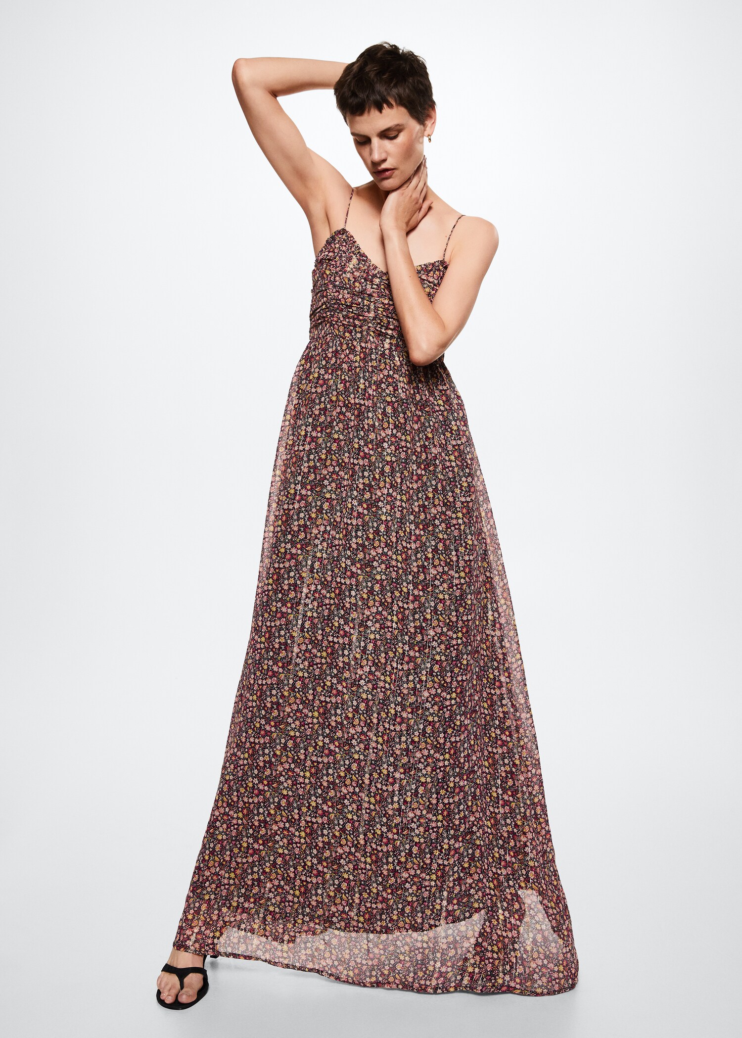 Lurex floral dress - General plane