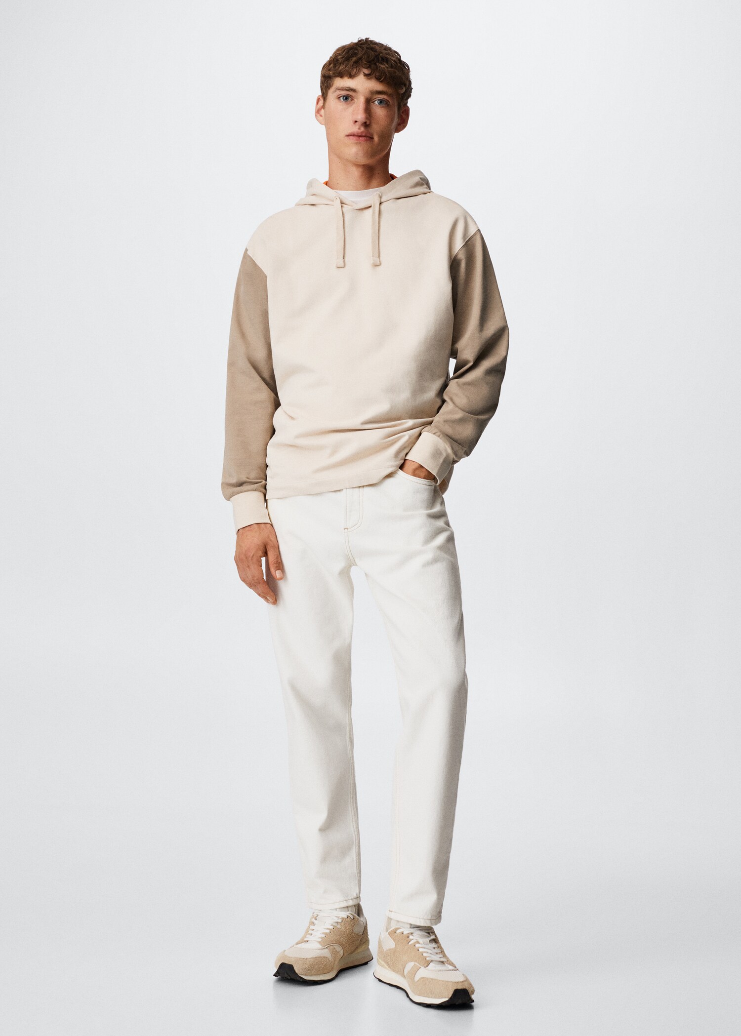 Contrast cotton sweatshirt - General plane