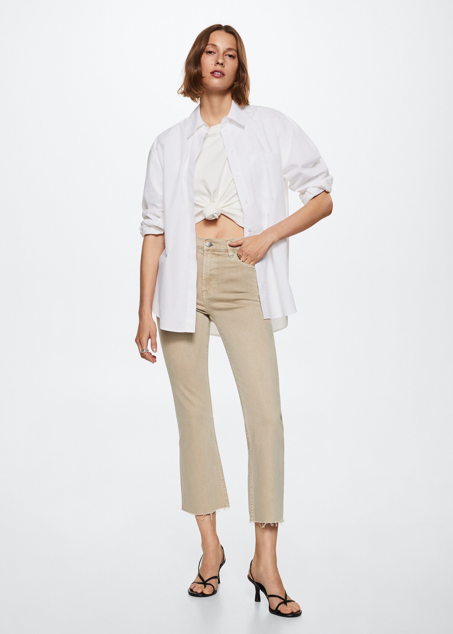 High-waist bootcut jeans - General plane