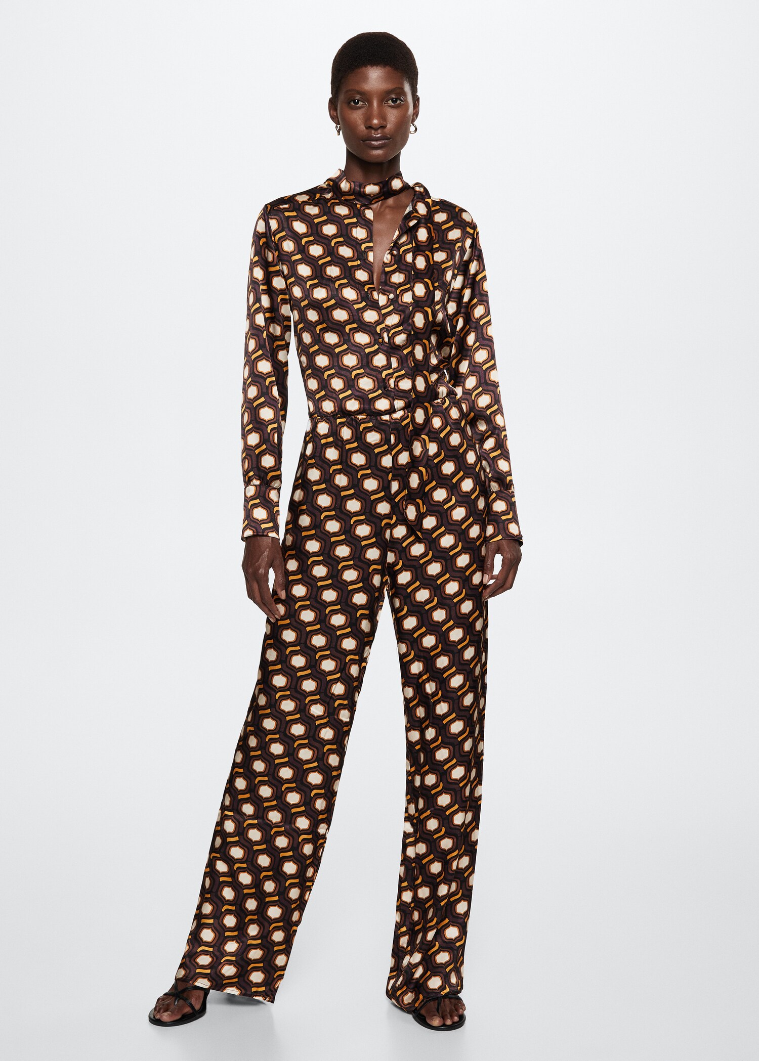 Fluid printed jumpsuit - General plane