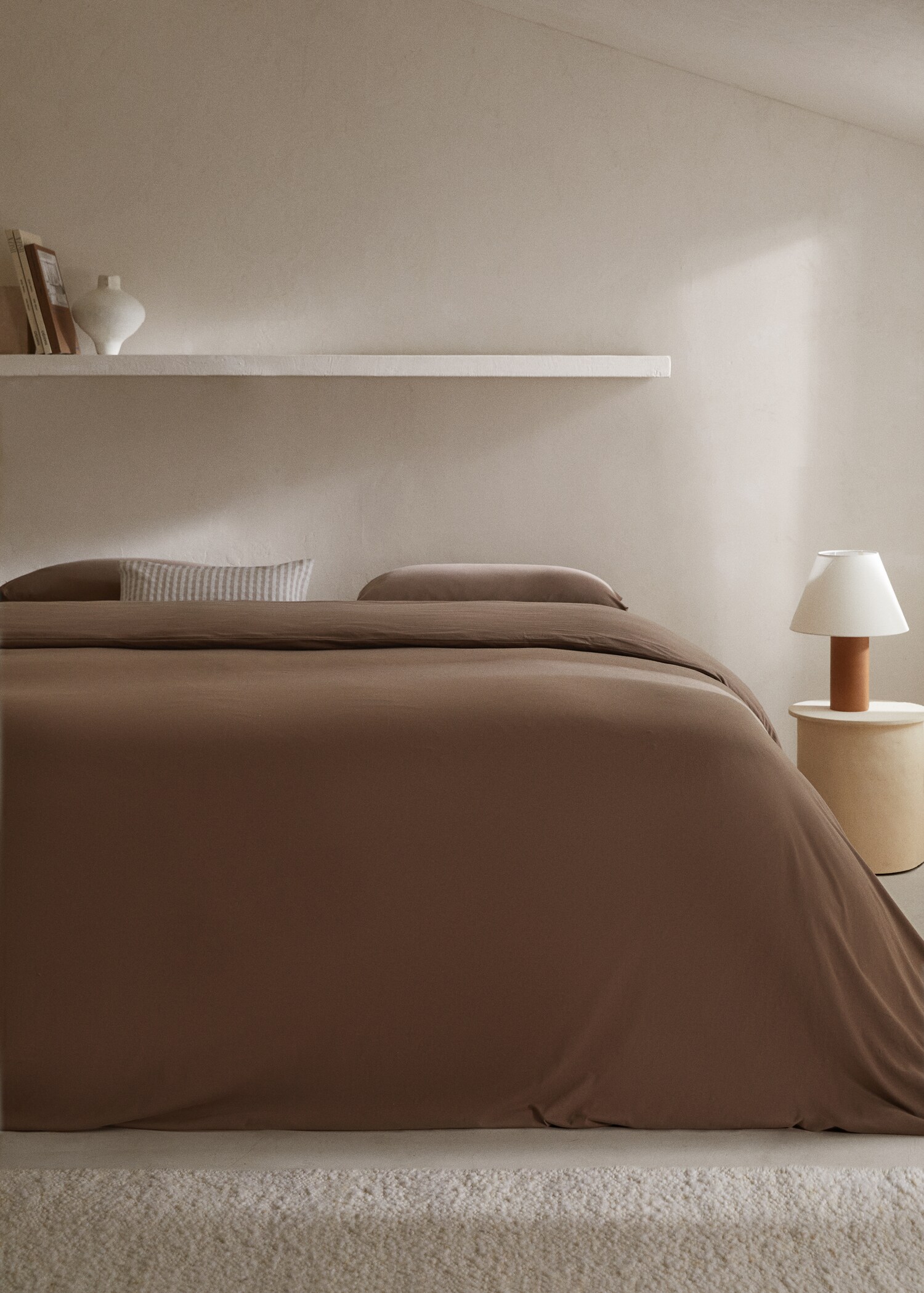Cotton knit duvet cover 180cm bed - General plane