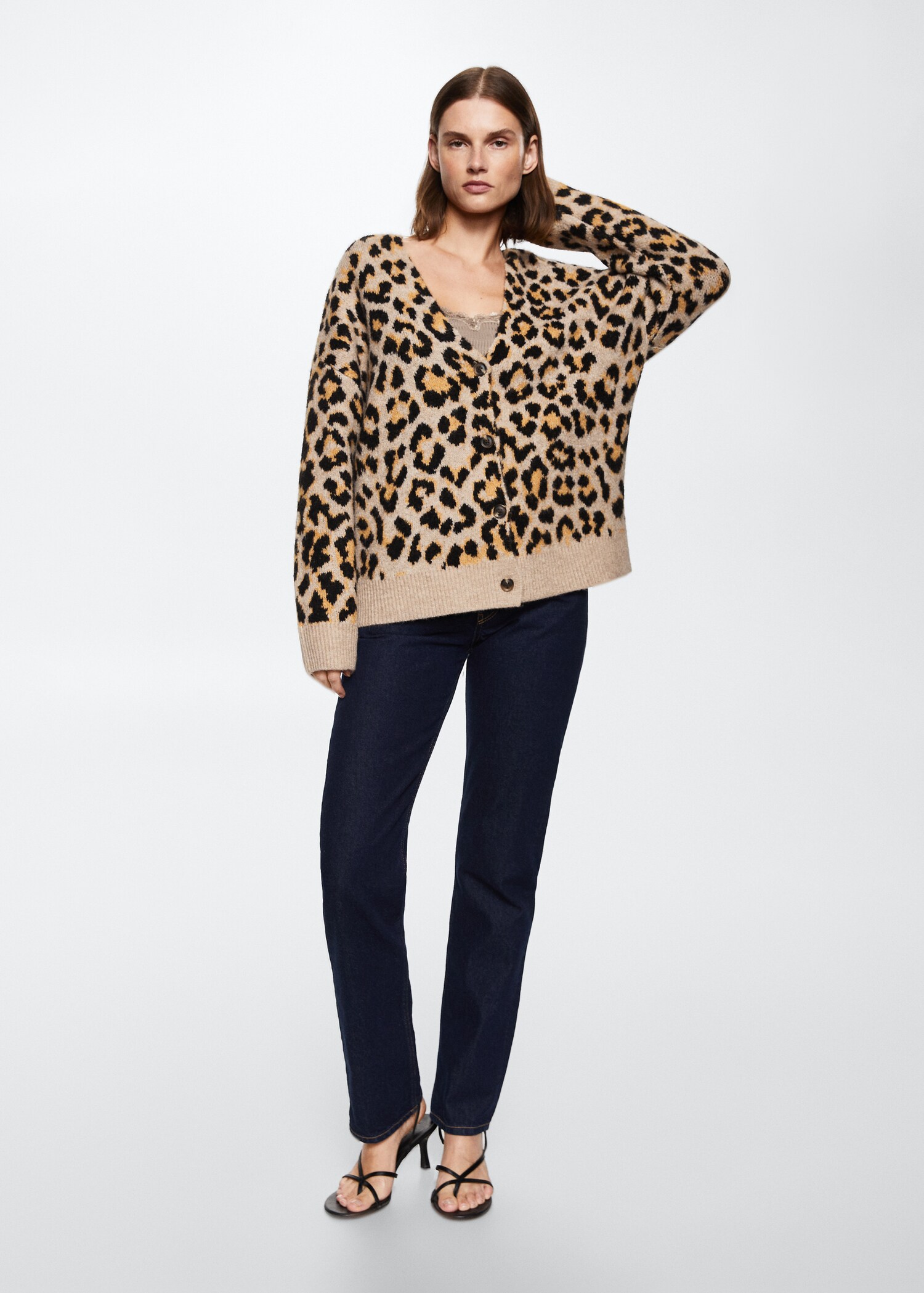 Animal print cardigan - General plane