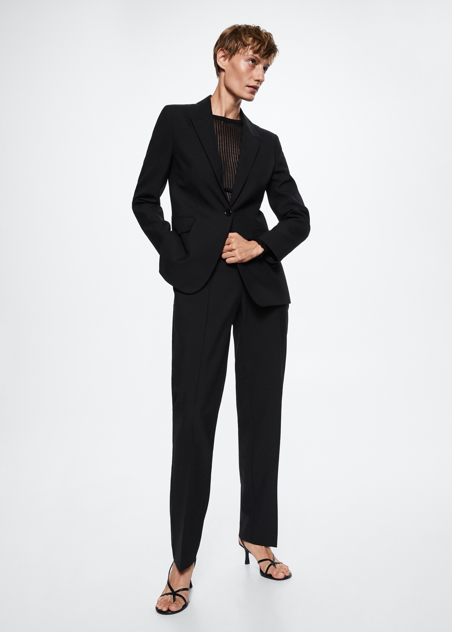 Kostym ylle-blandad kostym blazer - Allmän bild