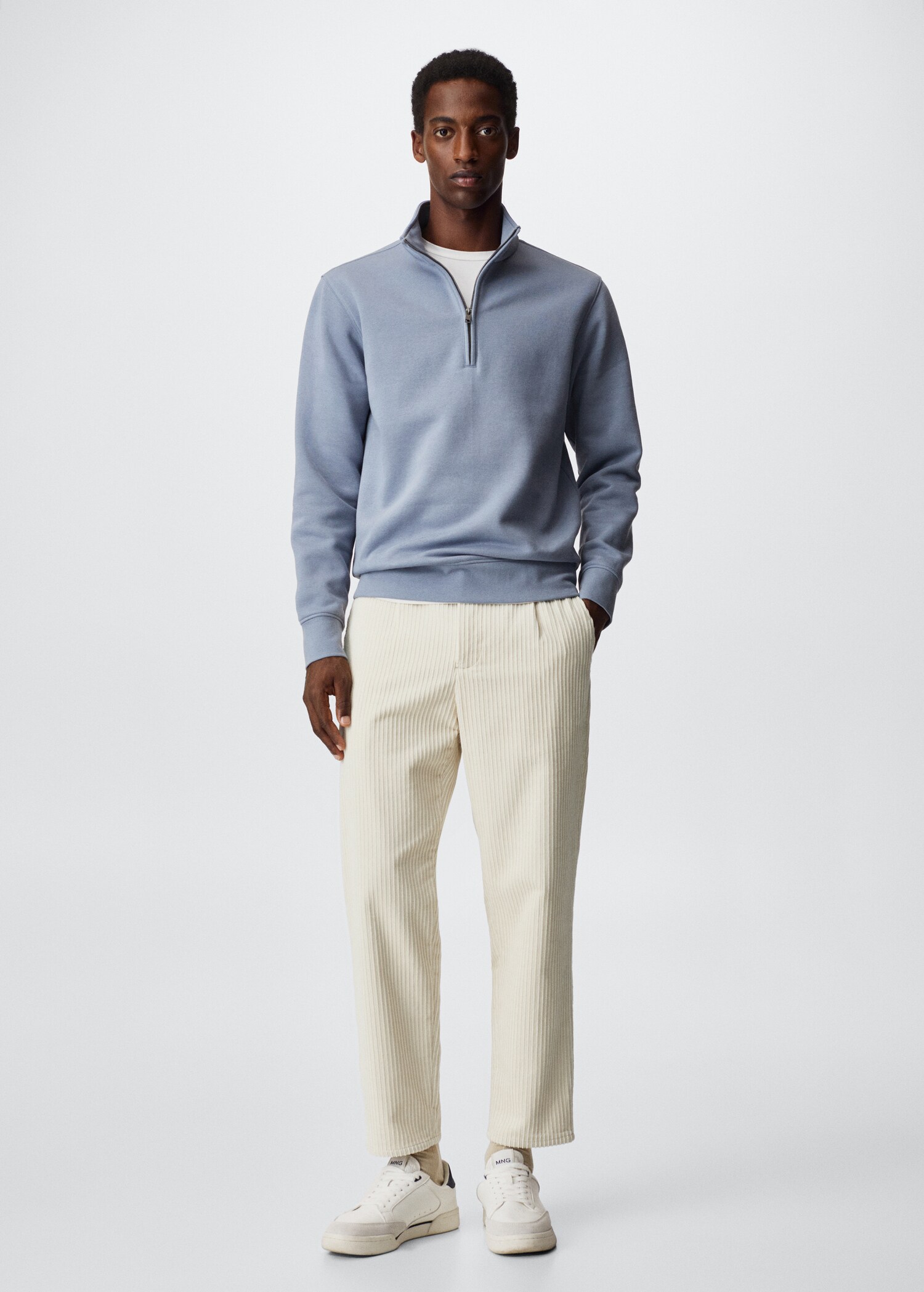 Regular fit corduroy trousers - General plane