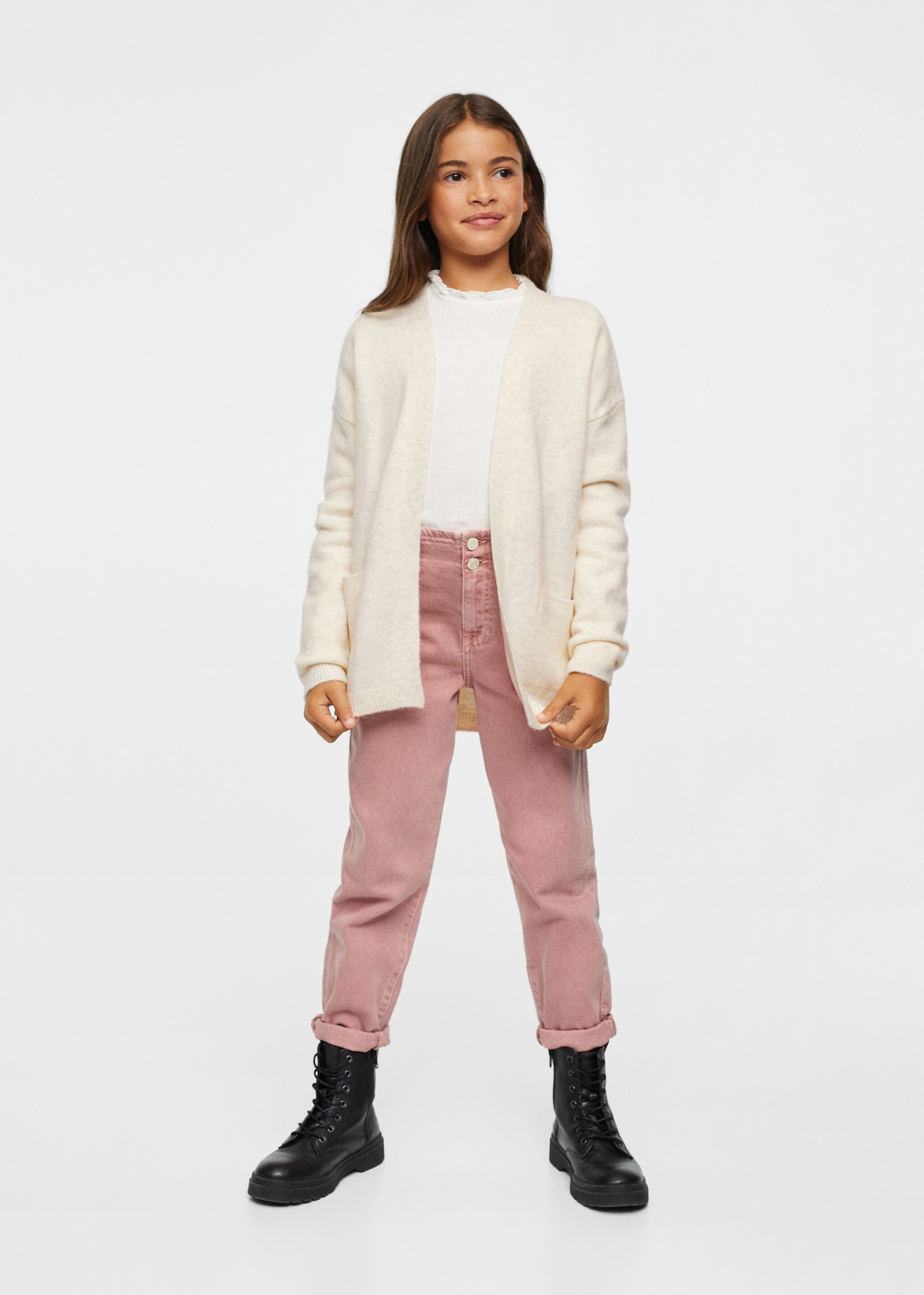 Open knit cardigan - General plane, Ecru. Ref: 37037877-00.