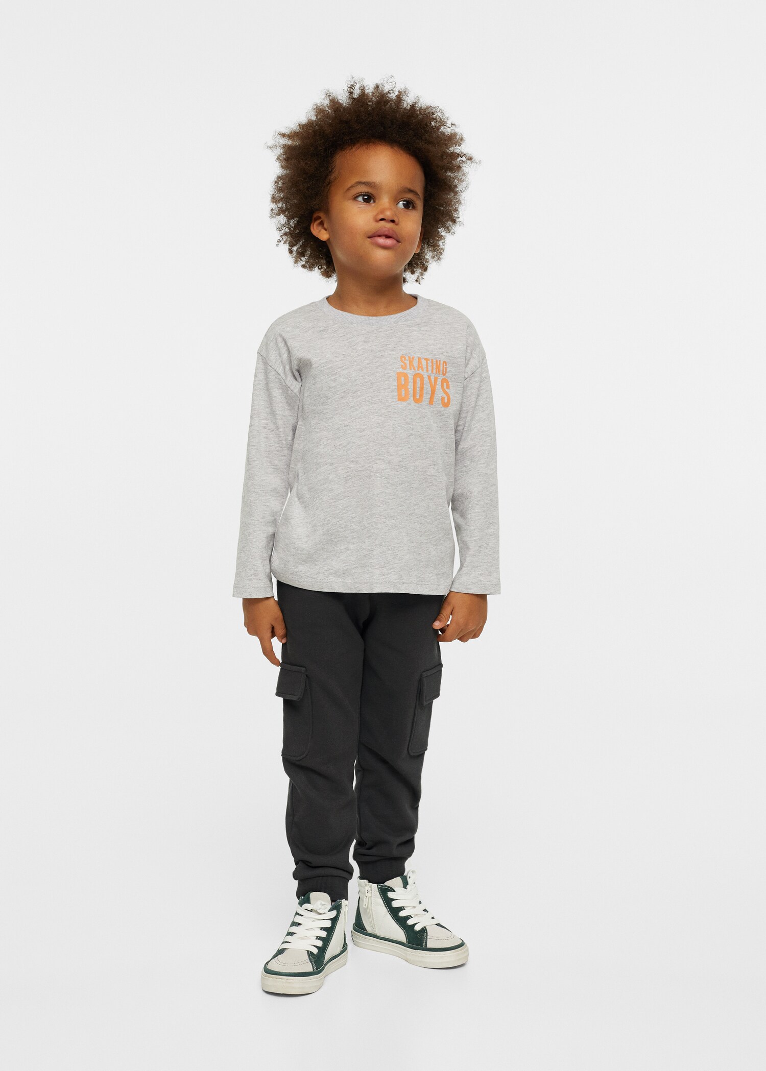 Langärmliges Print-T-Shirt - Allgemeine Ansicht