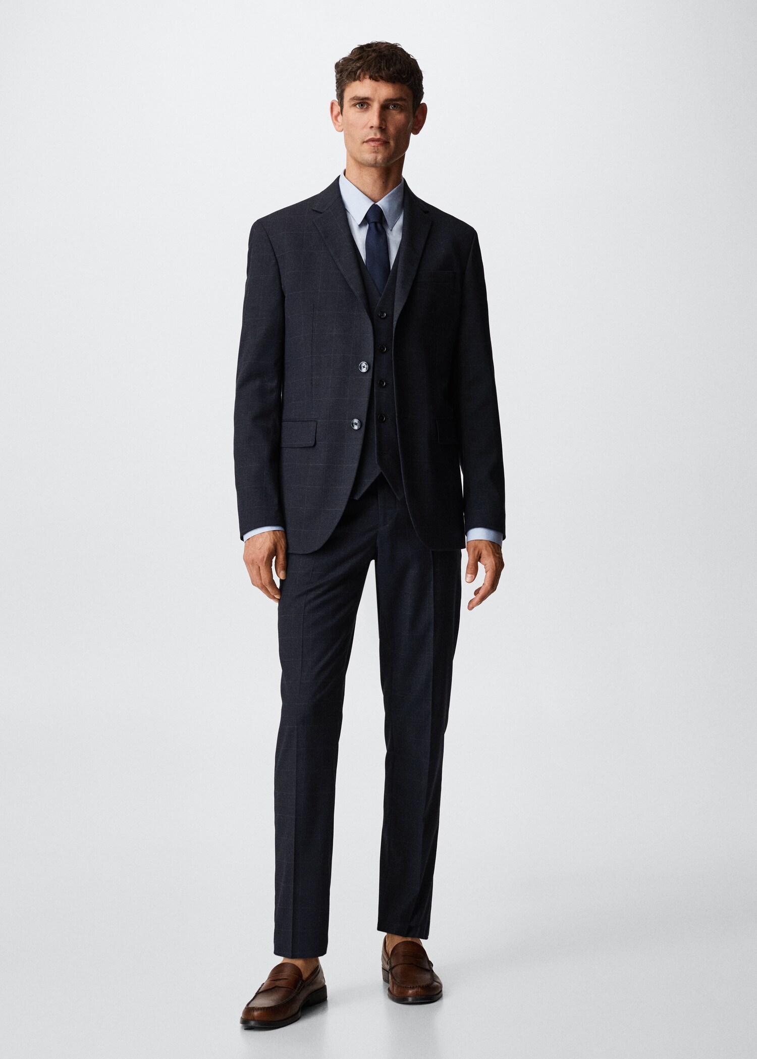Slim-fit suit waistcoat - General plane