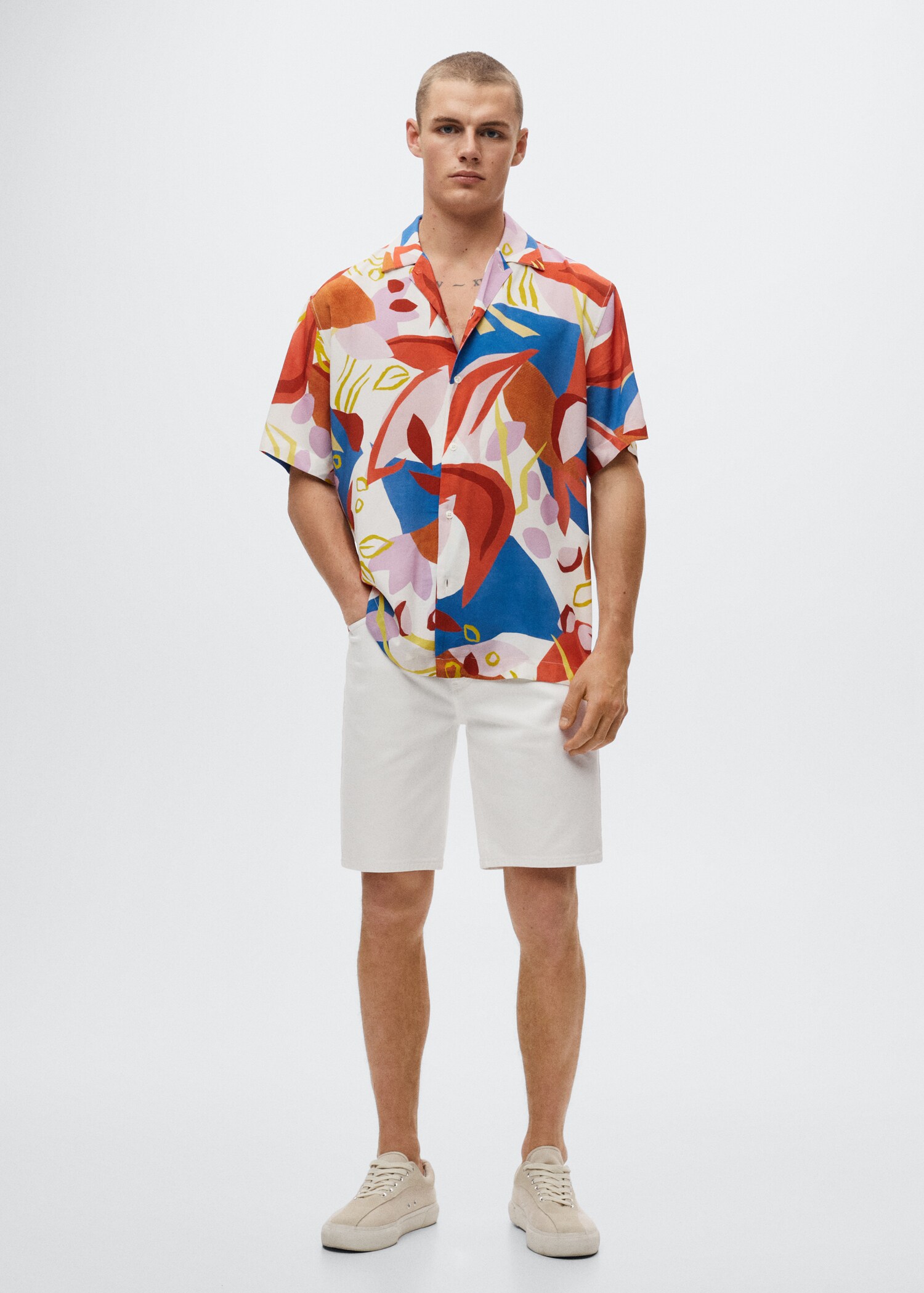 Camisa fluida estampada - Pla general