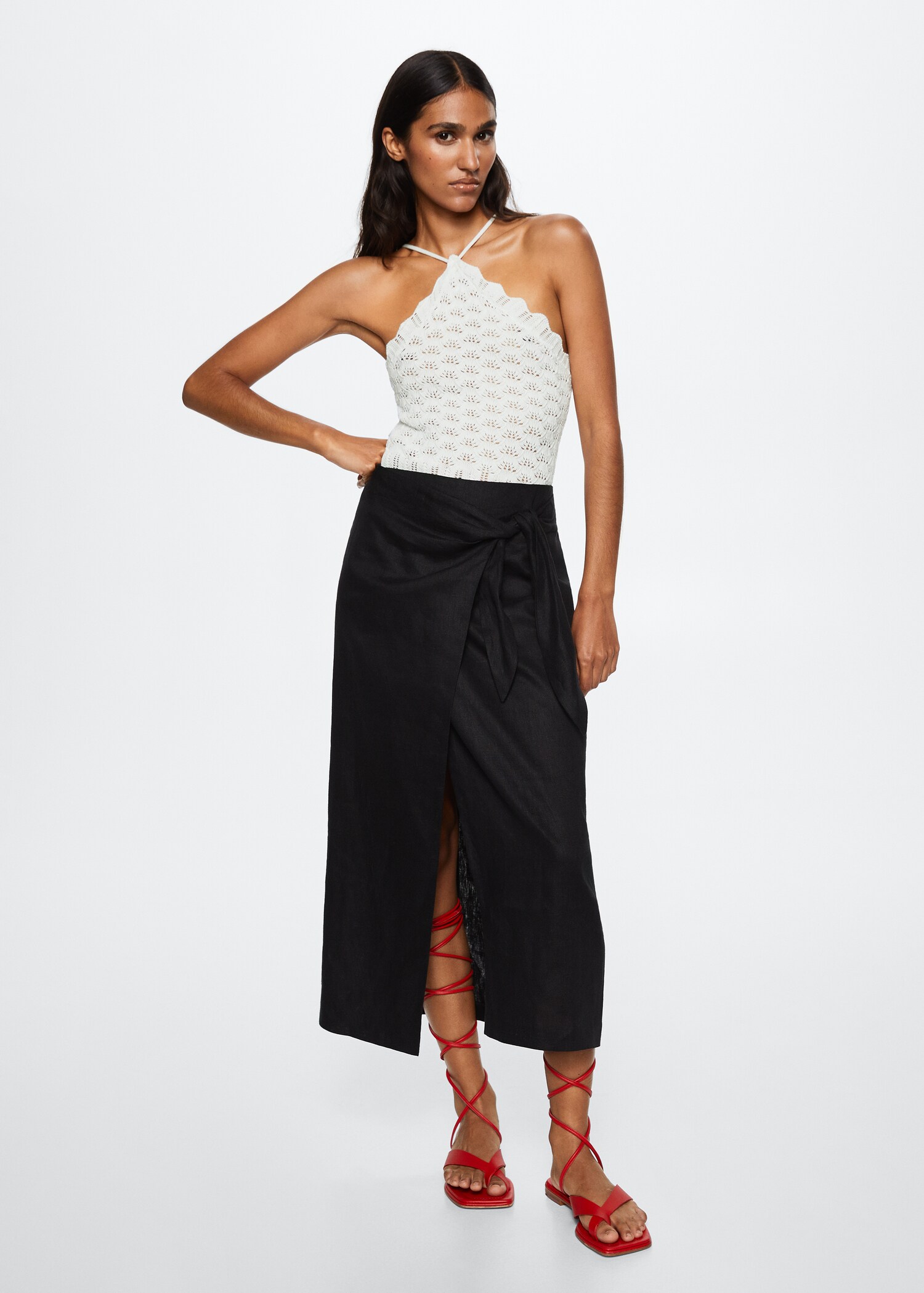 Knitted cropped top - General plane