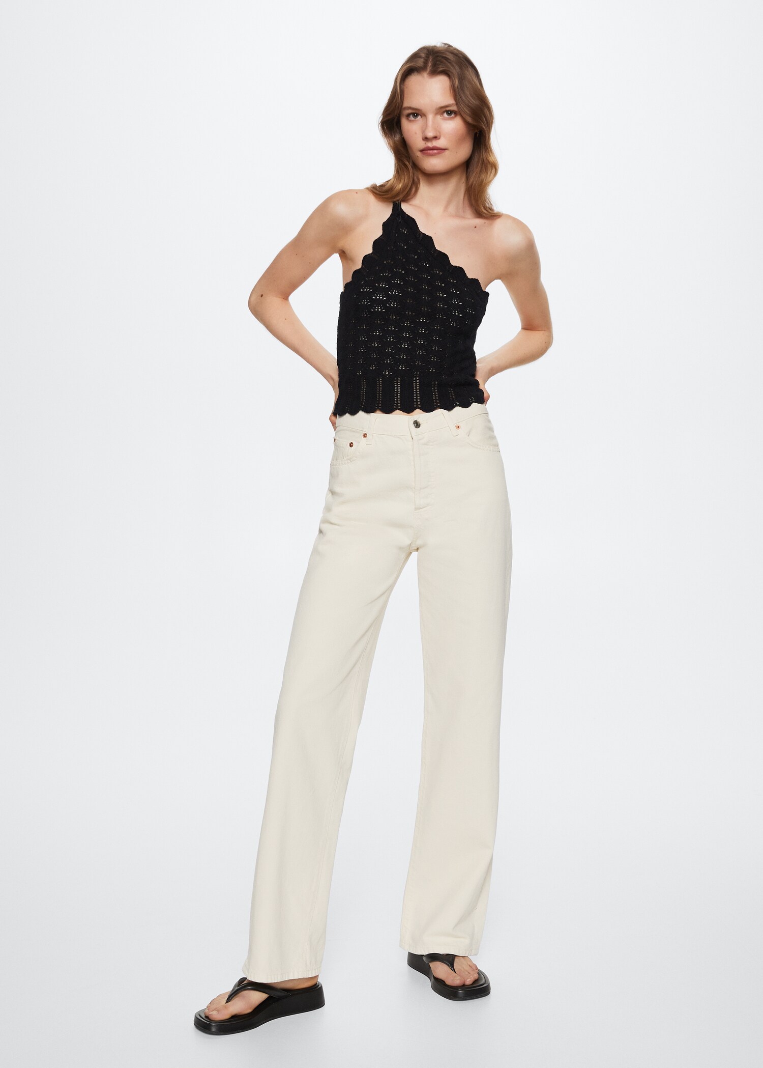 Knitted cropped top - General plane