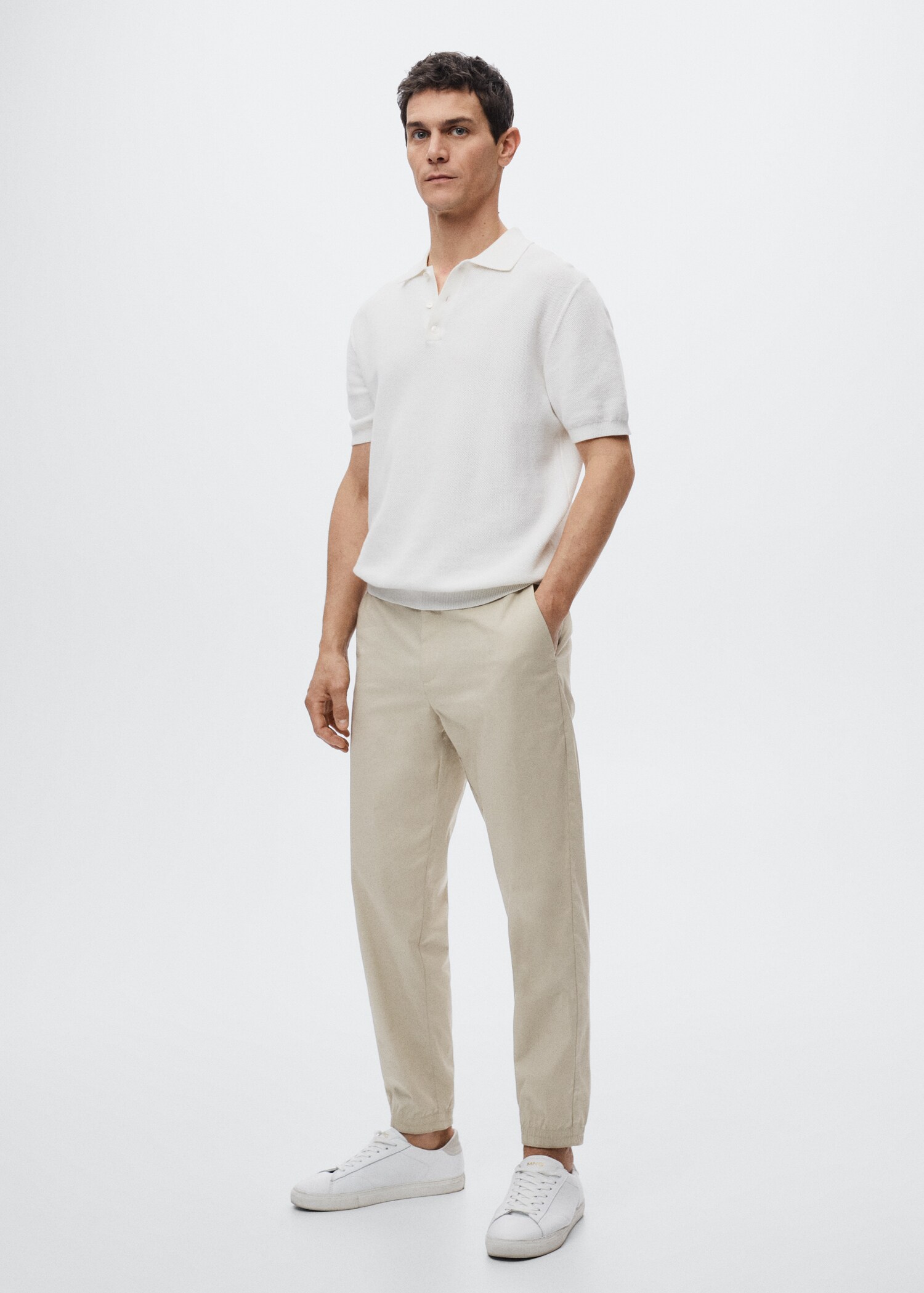 Cotton jogger-style trousers - General plane