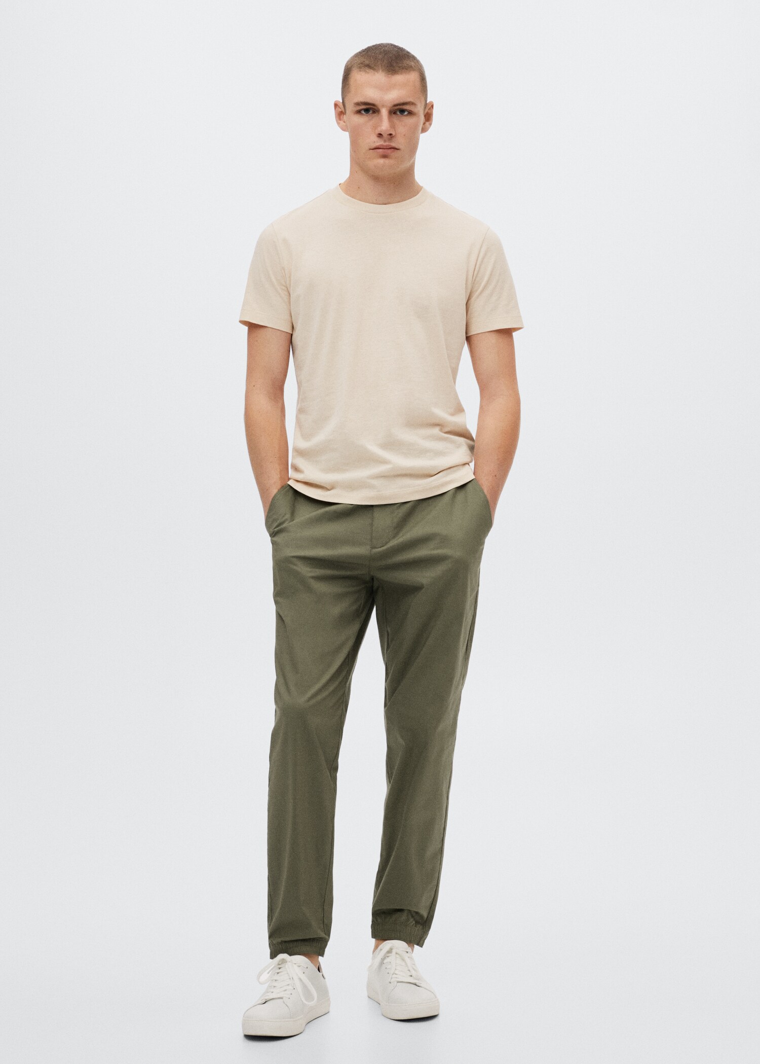Cotton jogger-style trousers - General plane