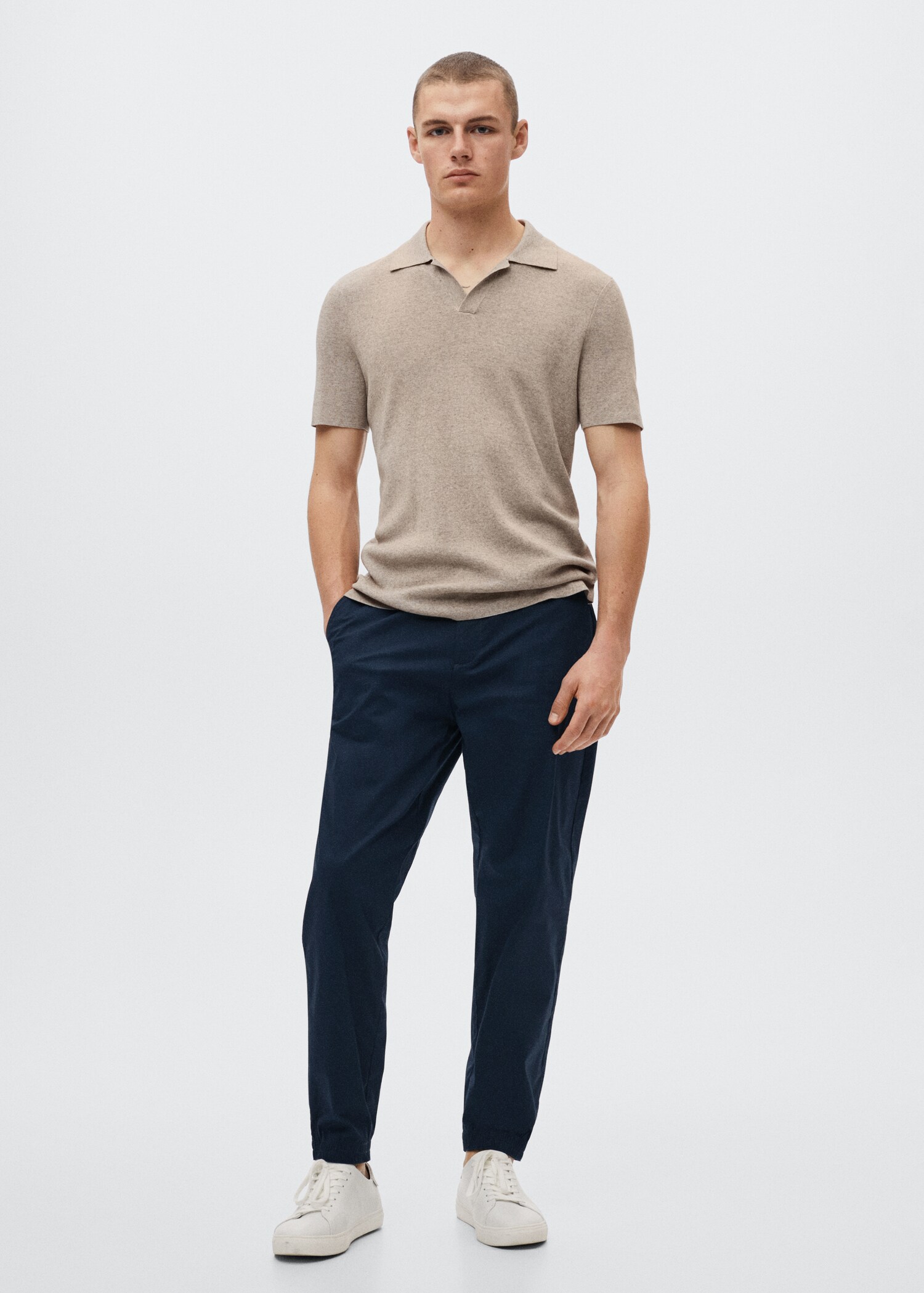 Cotton jogger-style trousers - General plane
