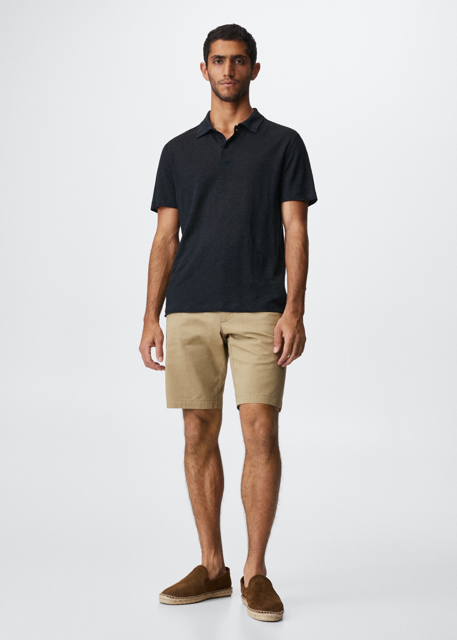 Bermuda slim-fit chino coton - Plan général