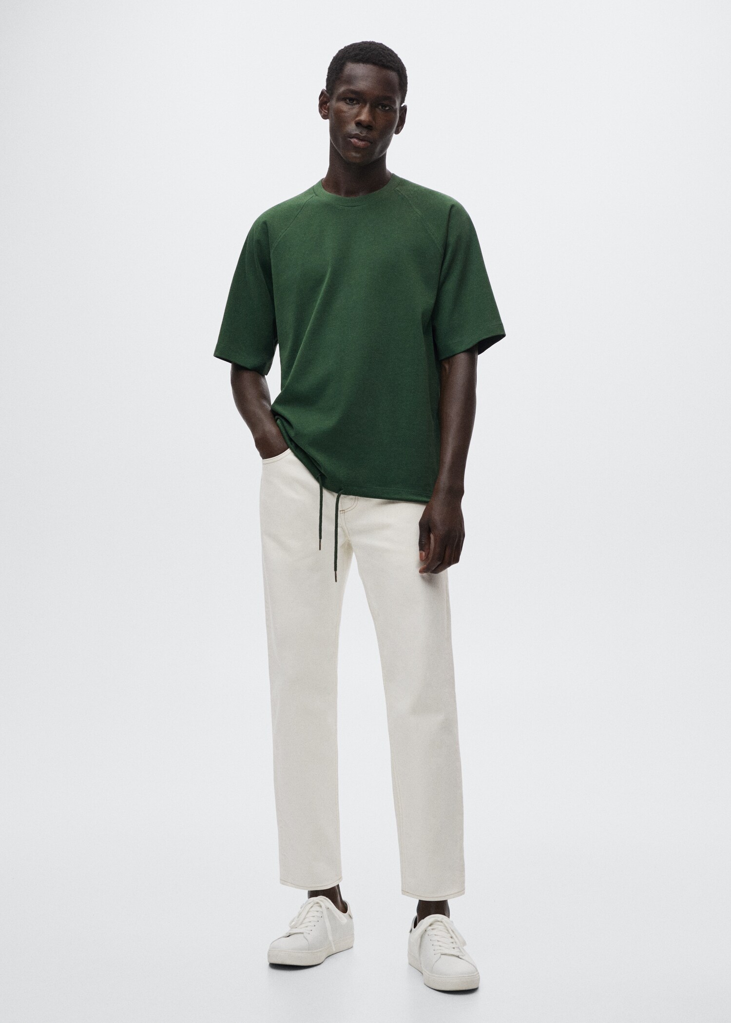 Drawstring cotton t-shirt - General plane