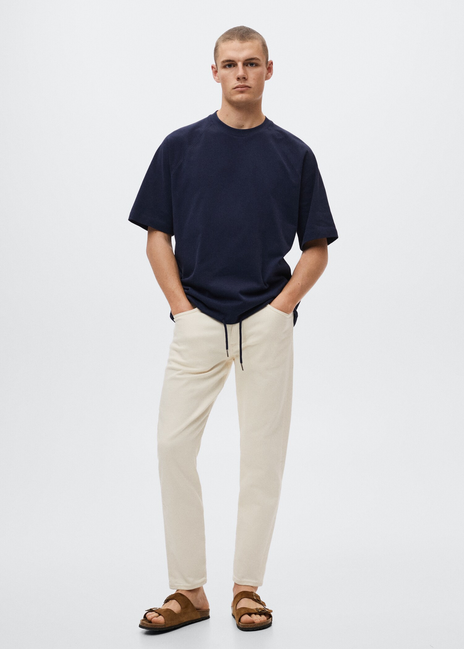 Drawstring cotton t-shirt - General plane