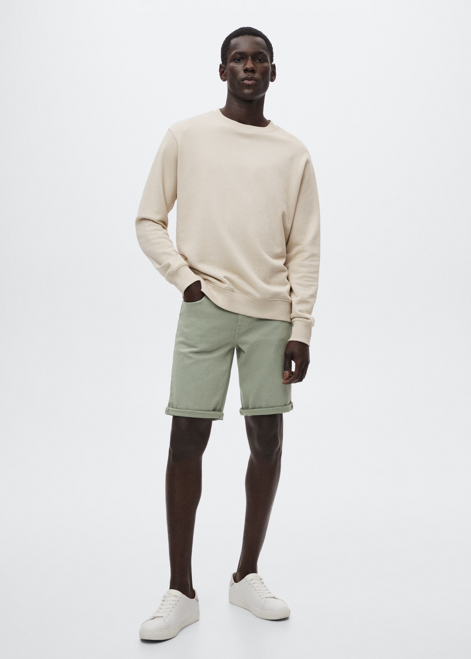 Bermudes texanes cotó stretch - Pla general