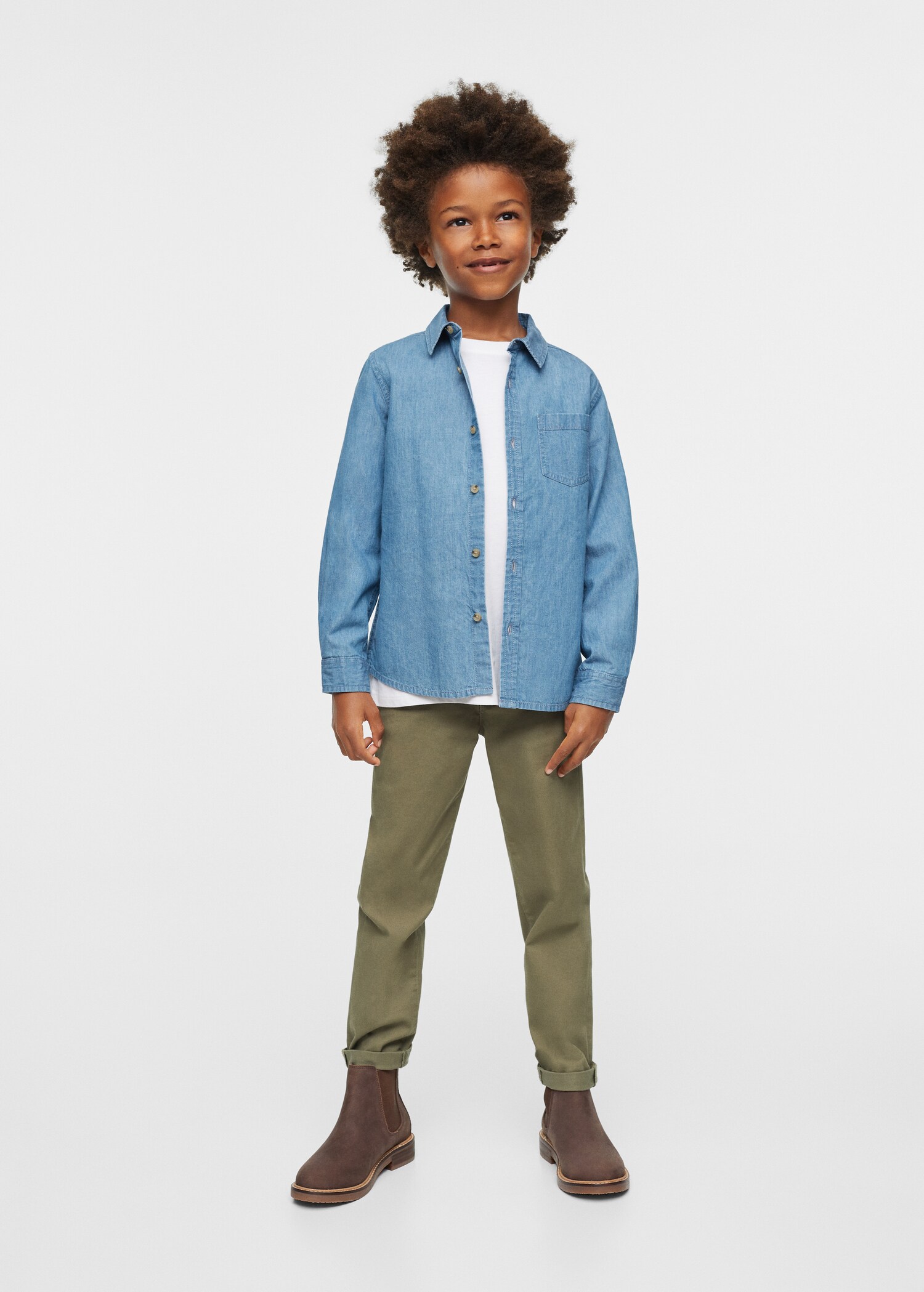 Regular Fit-Jeanshemd mit Taschen - Allgemeine Ansicht