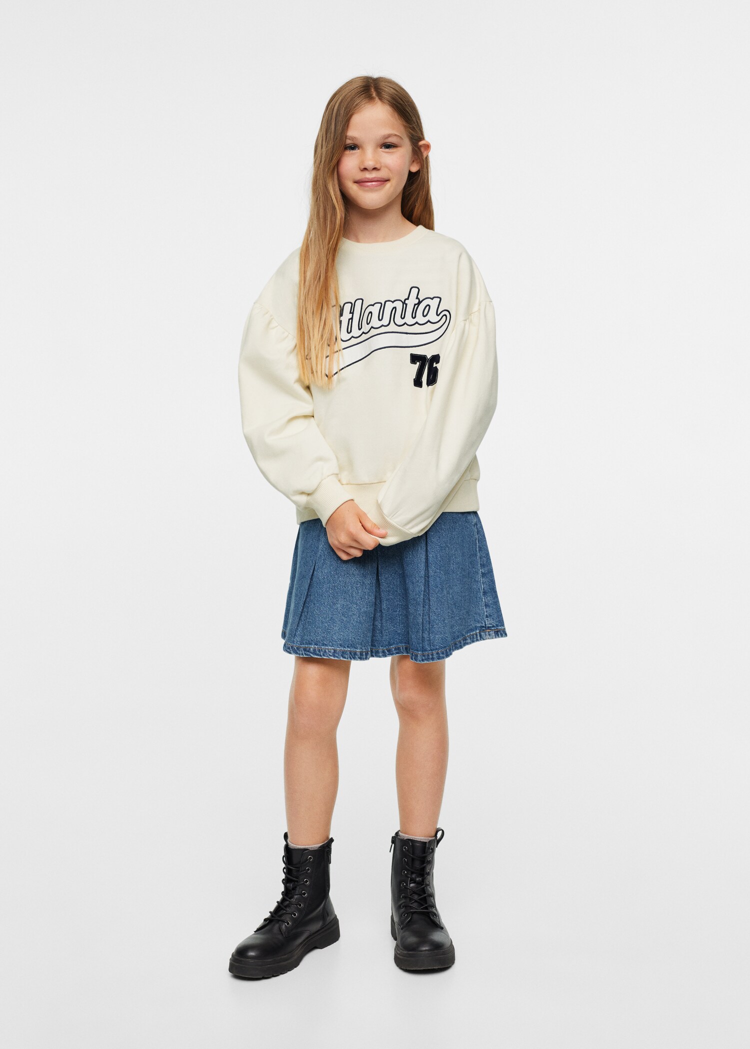 Embroidered varsity sweatshirt - General plane