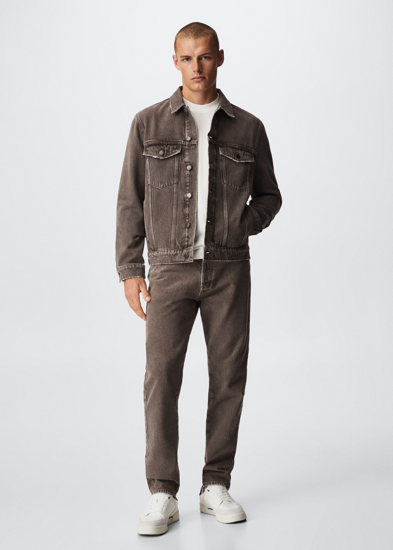 Oversize denim jacket - General plane
