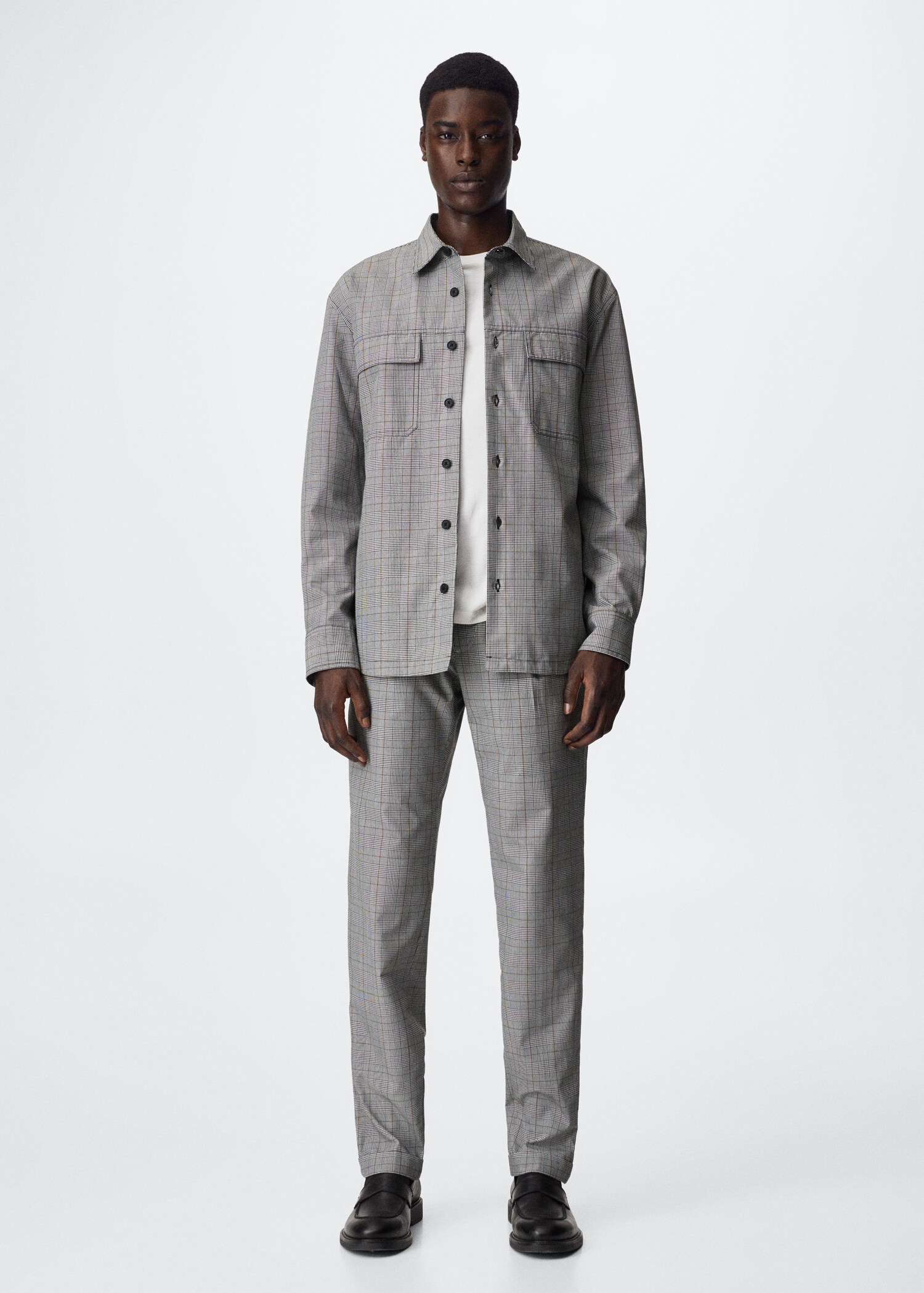 Check overshirt with pockets - General plane