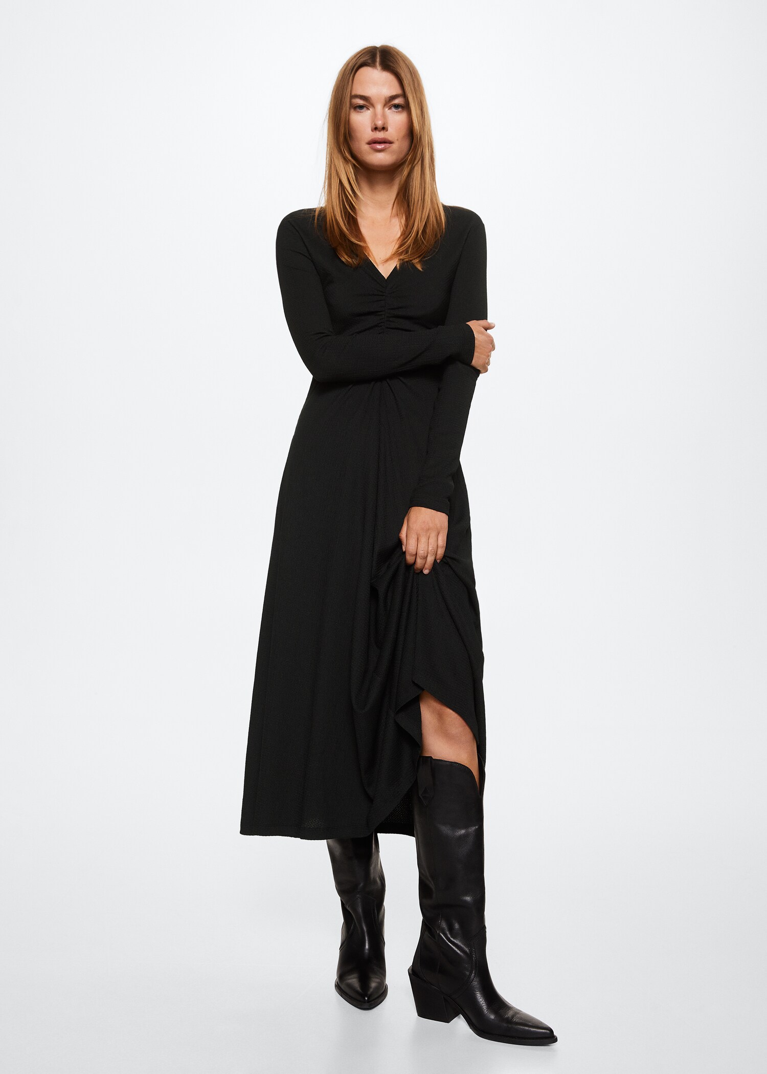 Ruched detail dress - General plane