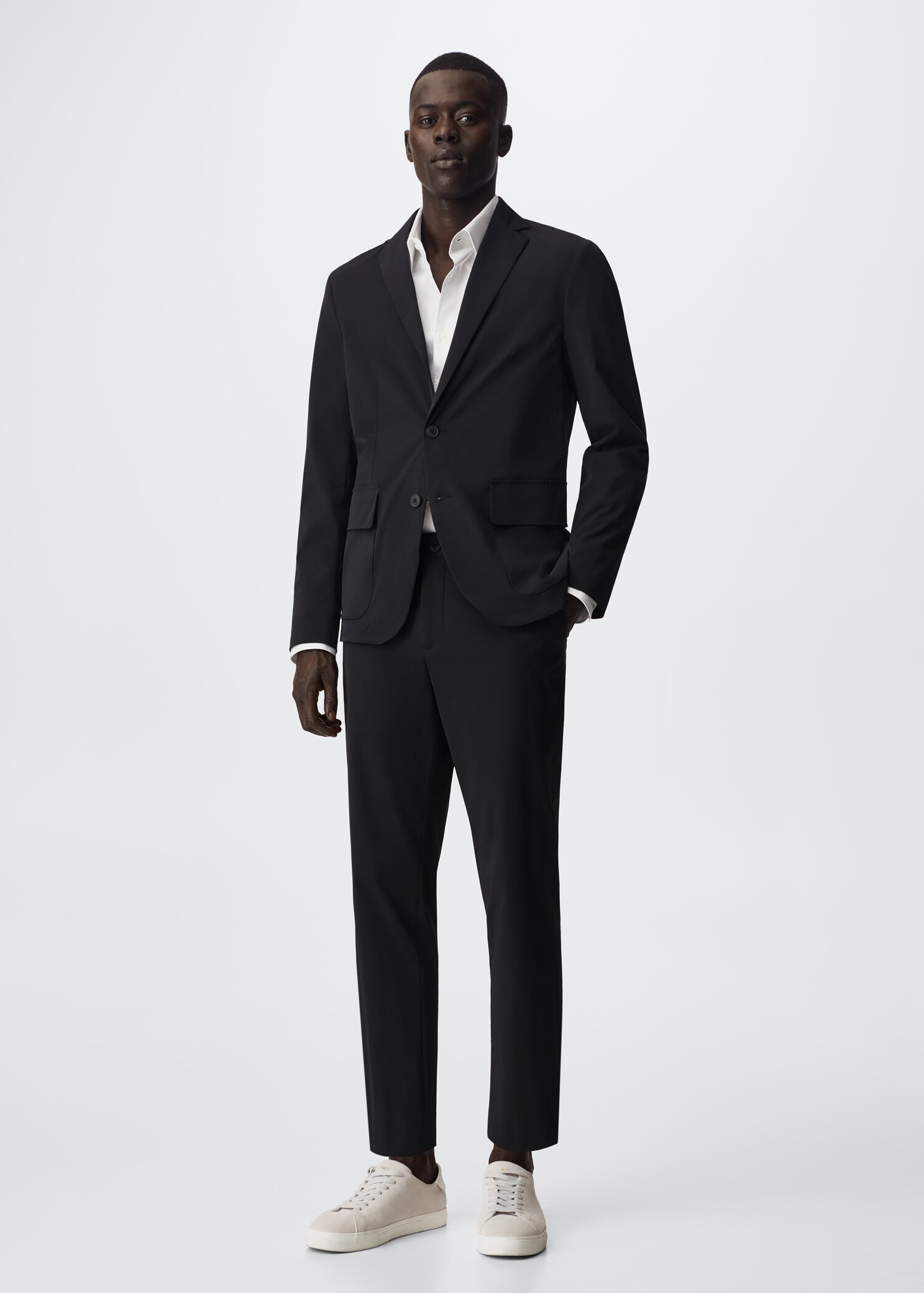 Slim-fit stretch suit jacket - General plane