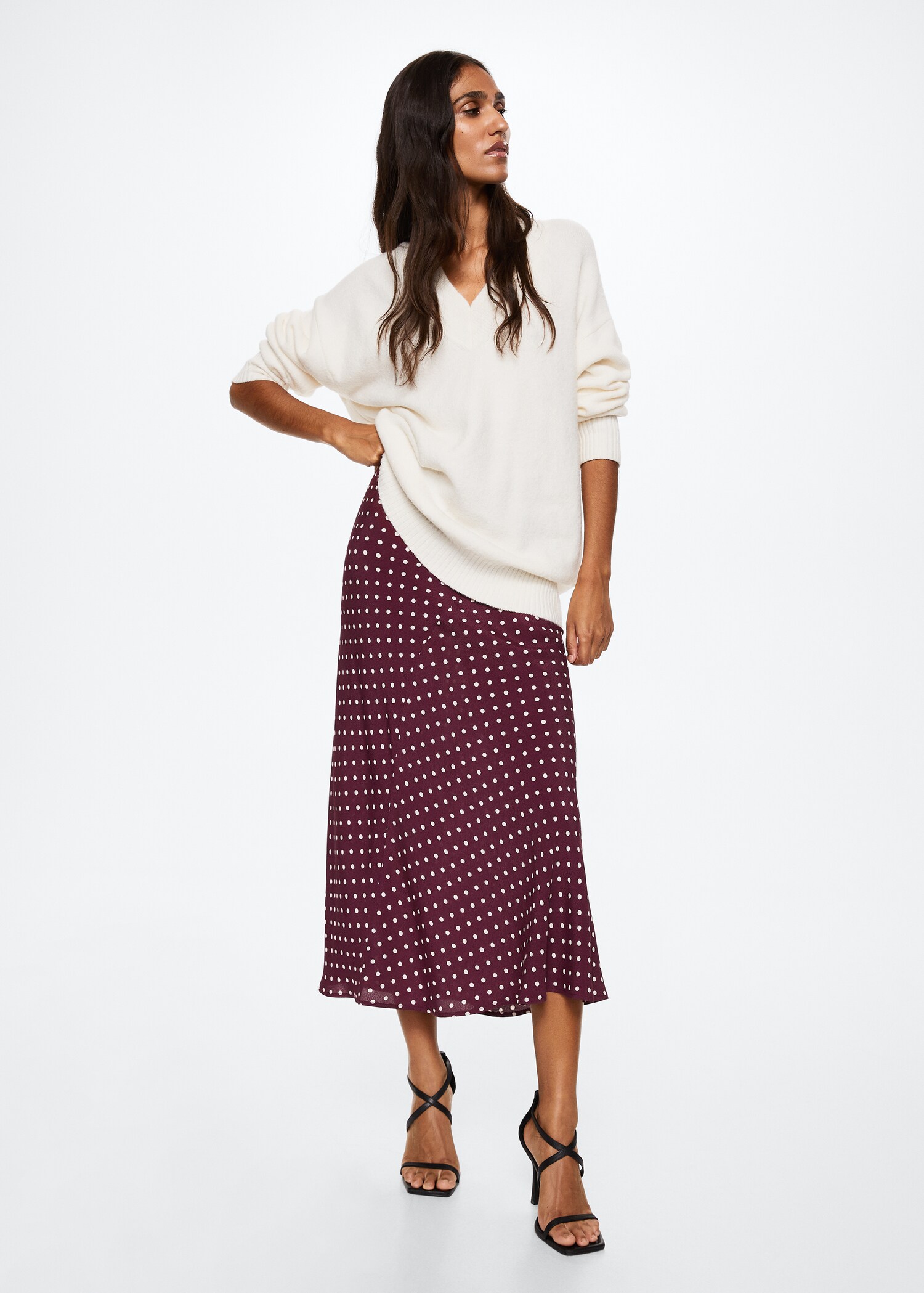 Midi-Rock mit Polka Dots - Allgemeine Ansicht