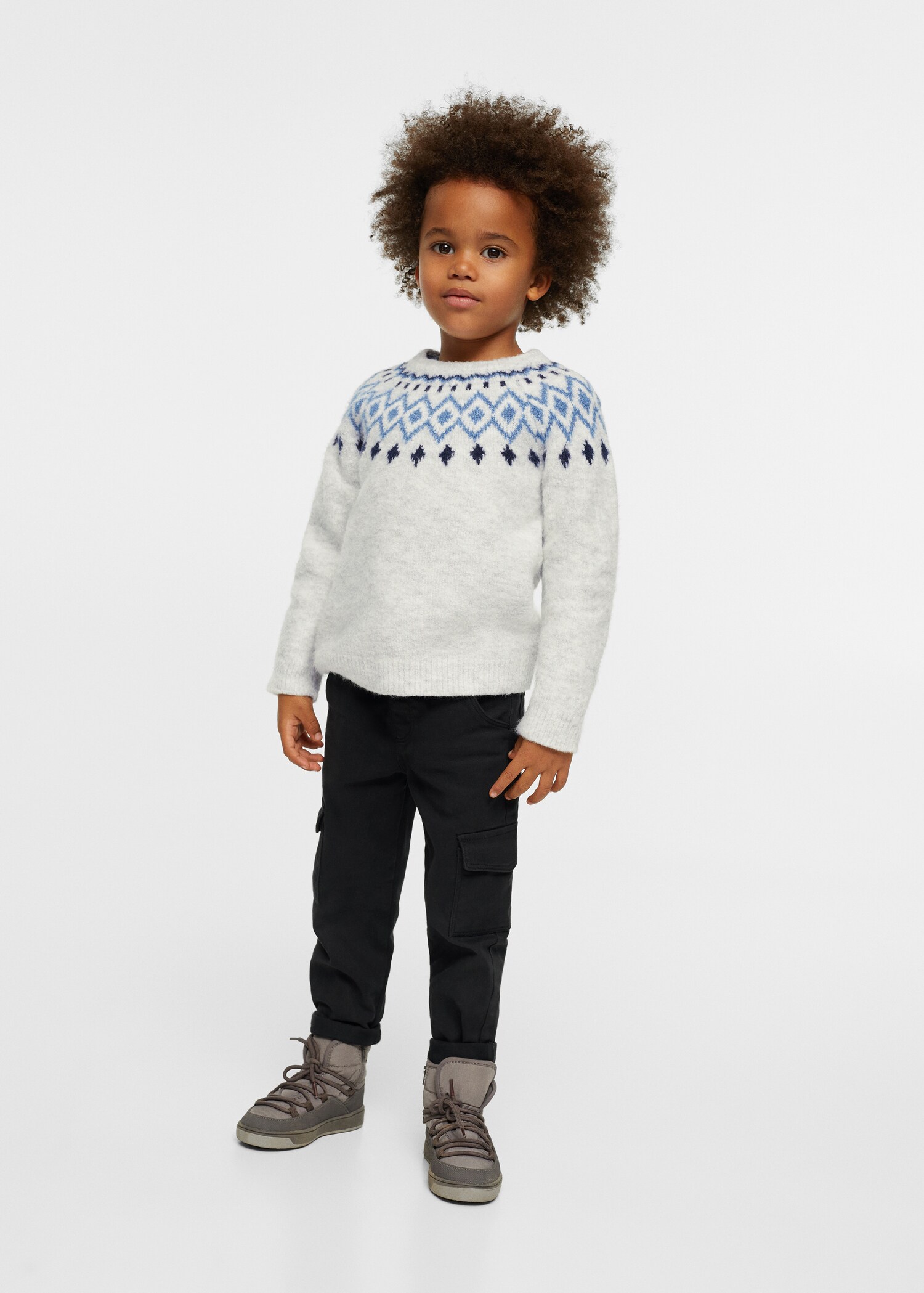 Flecked jacquard sweater - General plane