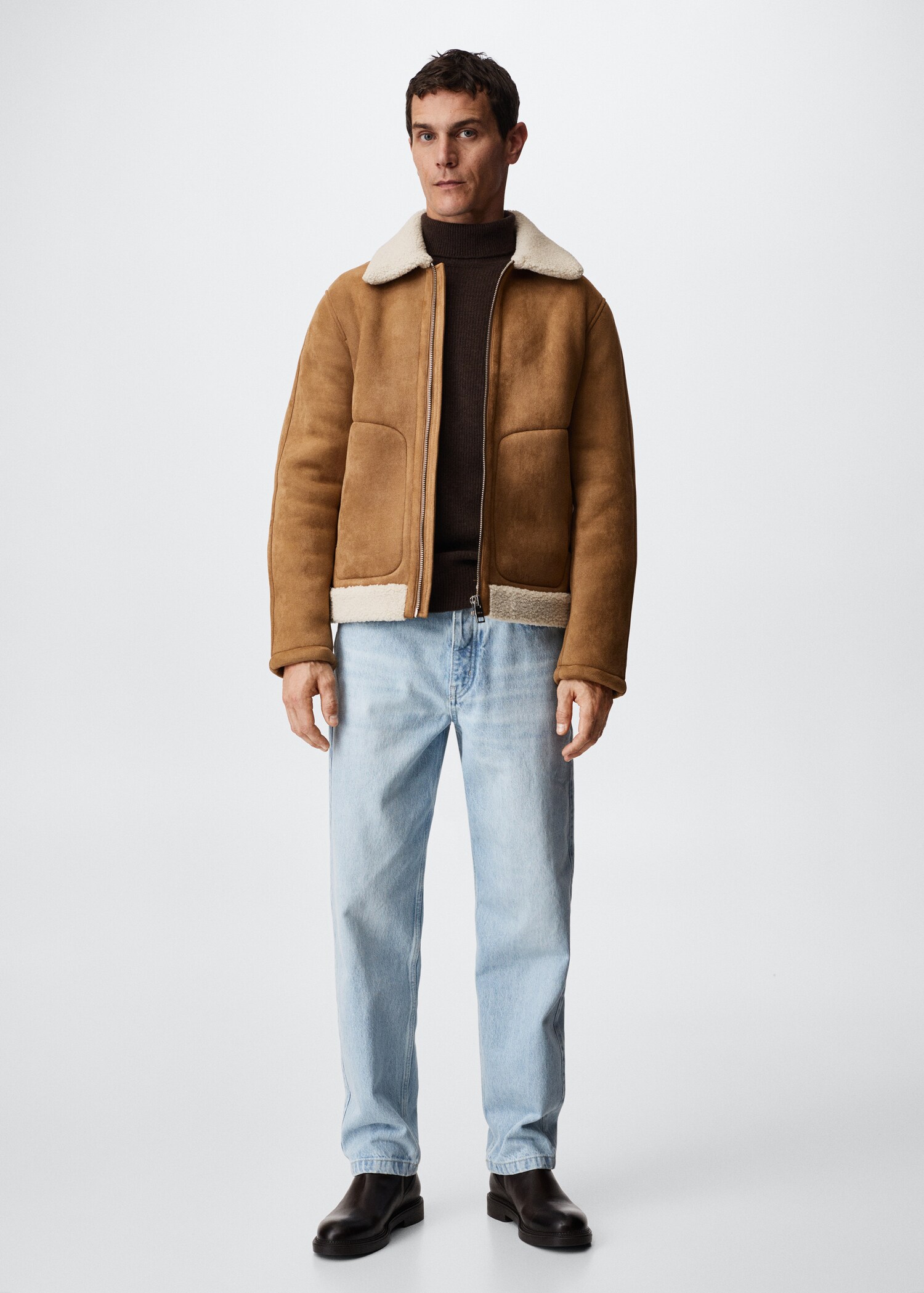 Blouson aviateur imitation mouton - Plan général