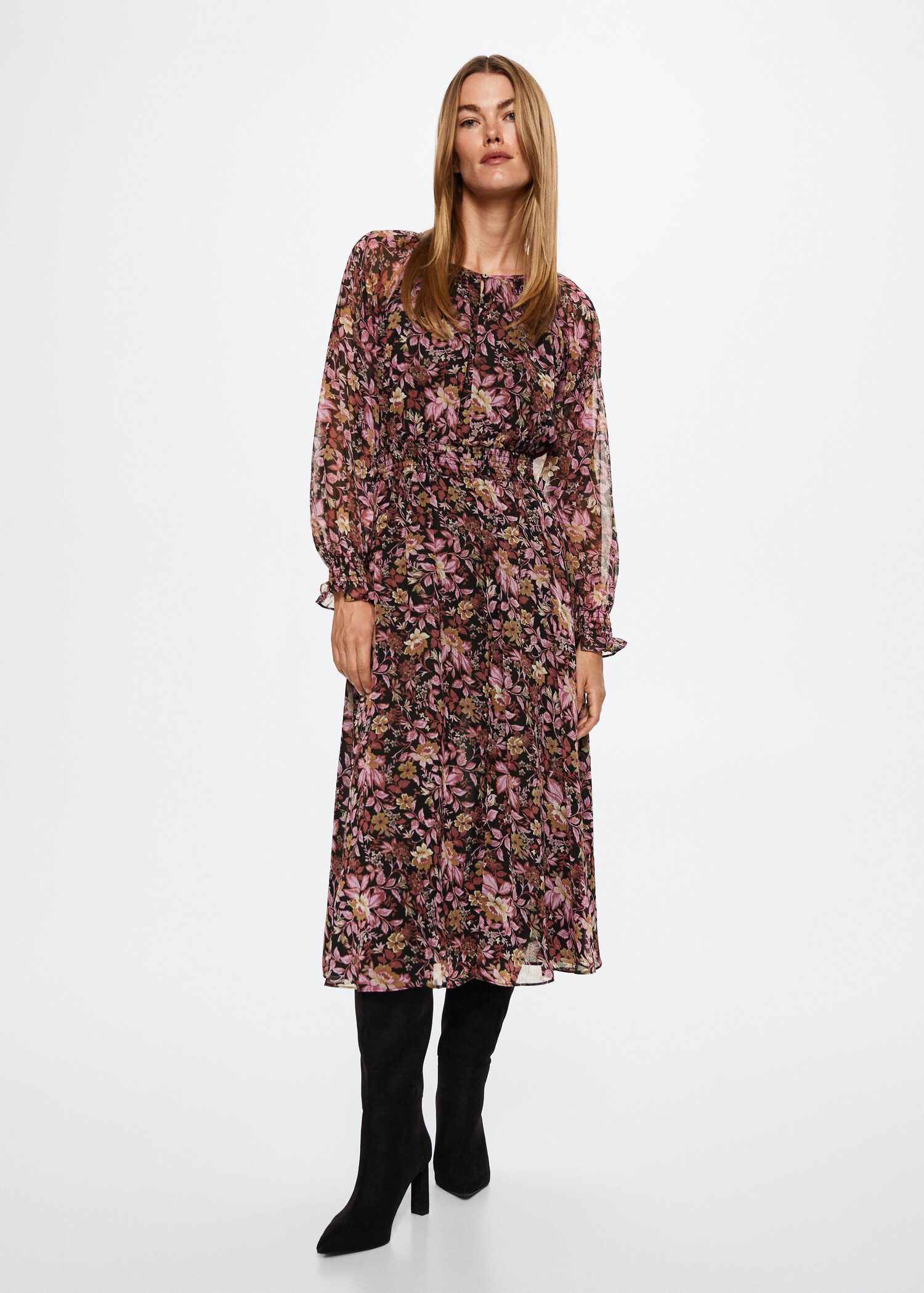 Robe à imprimé fleurs - Plan général